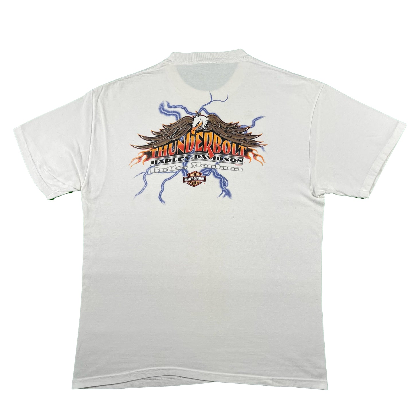 00s Harley Davidson Thunderbolt Bald Eagle Tee- XL