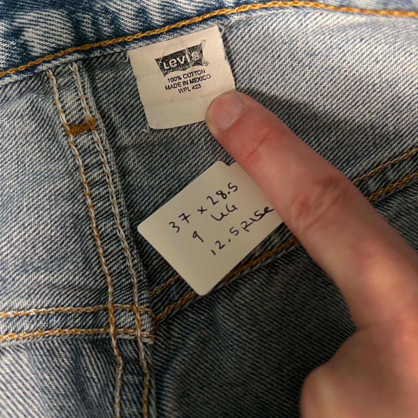 00s Faded & Repaired Levi's 501 Denim- 37x28.5
