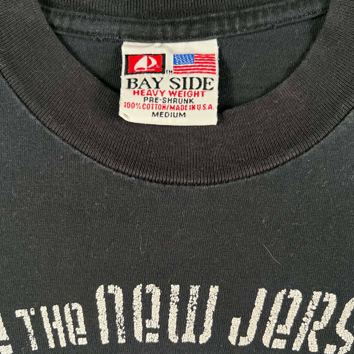 00s Faded Black Free the New Jersey 4 Tee- M