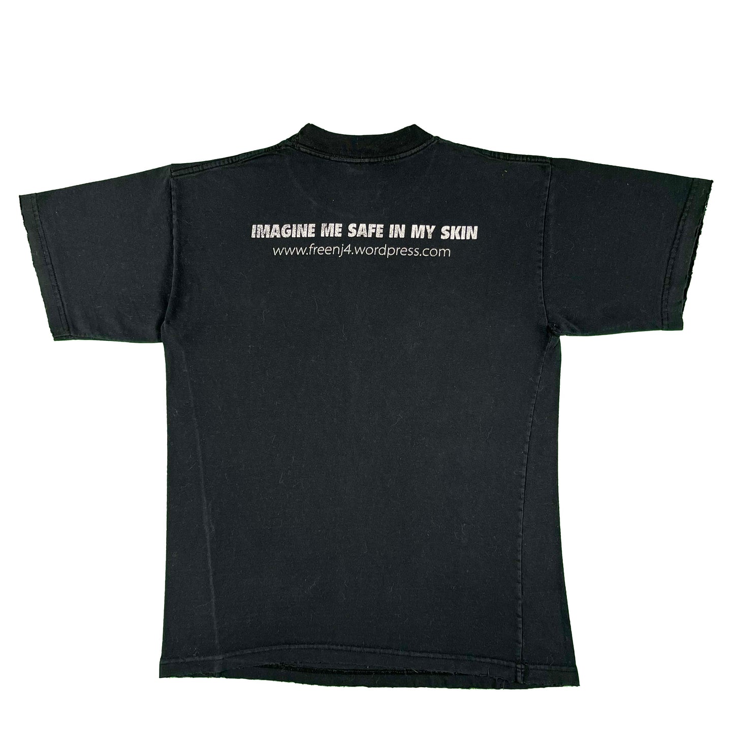 00s Faded Black Free the New Jersey 4 Tee- M