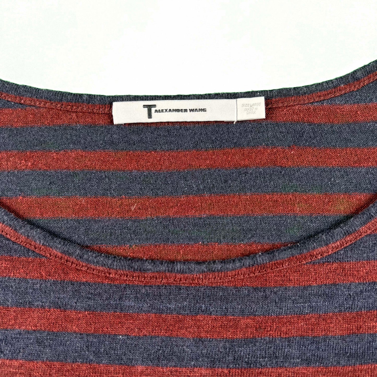 Alexander Wang Striped Linen Long Sleeve- M