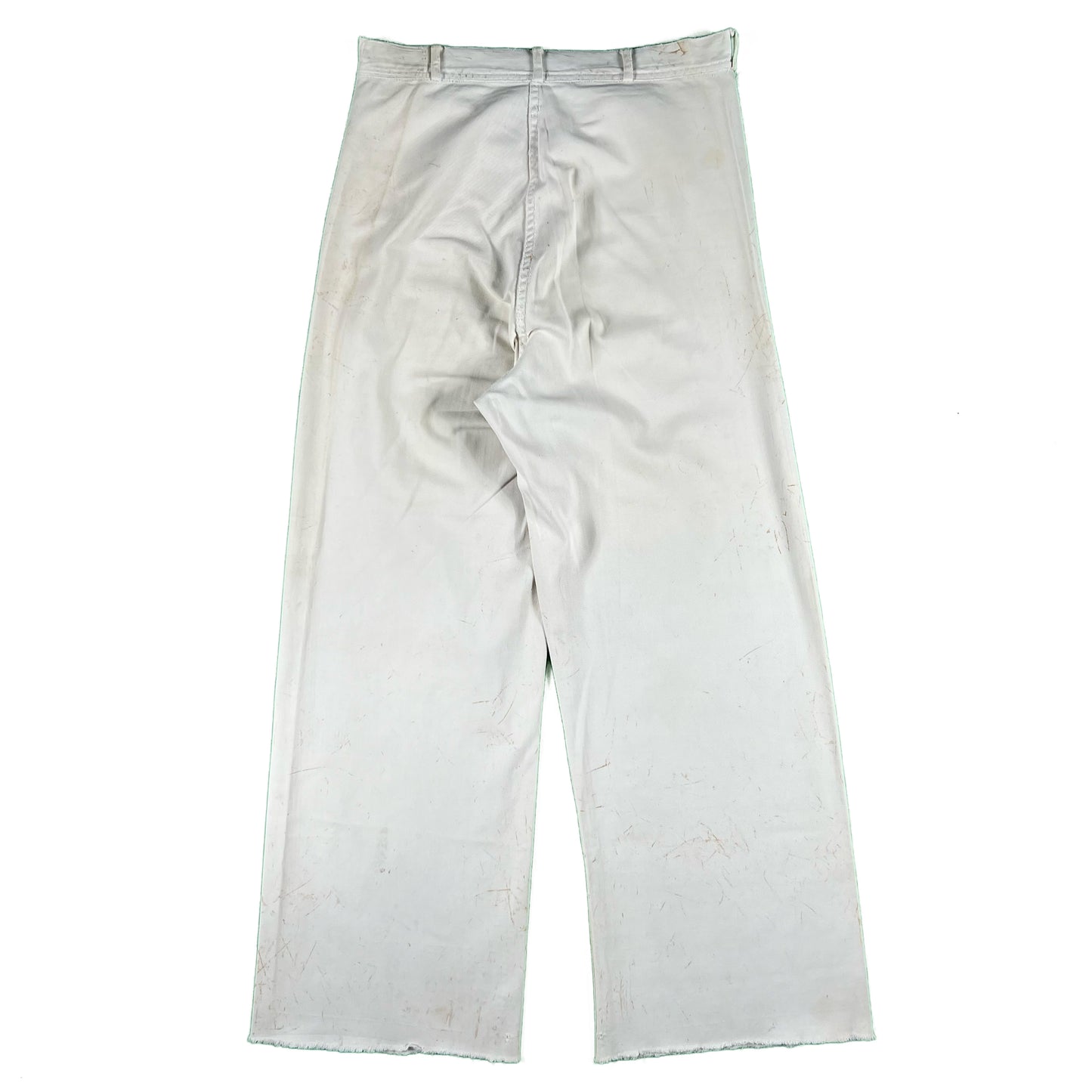 40s White Cotton Sailor Pants- 29x29.5