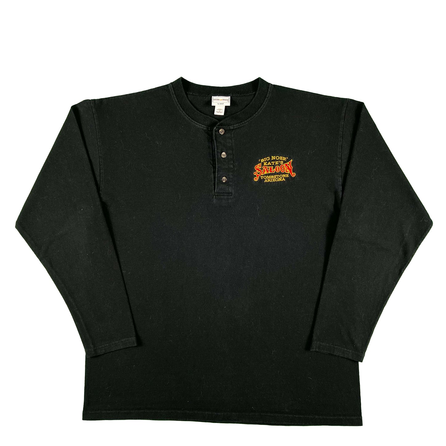 00s Big Nose Kate's Saloon Long Sleeve Henley Tee- L