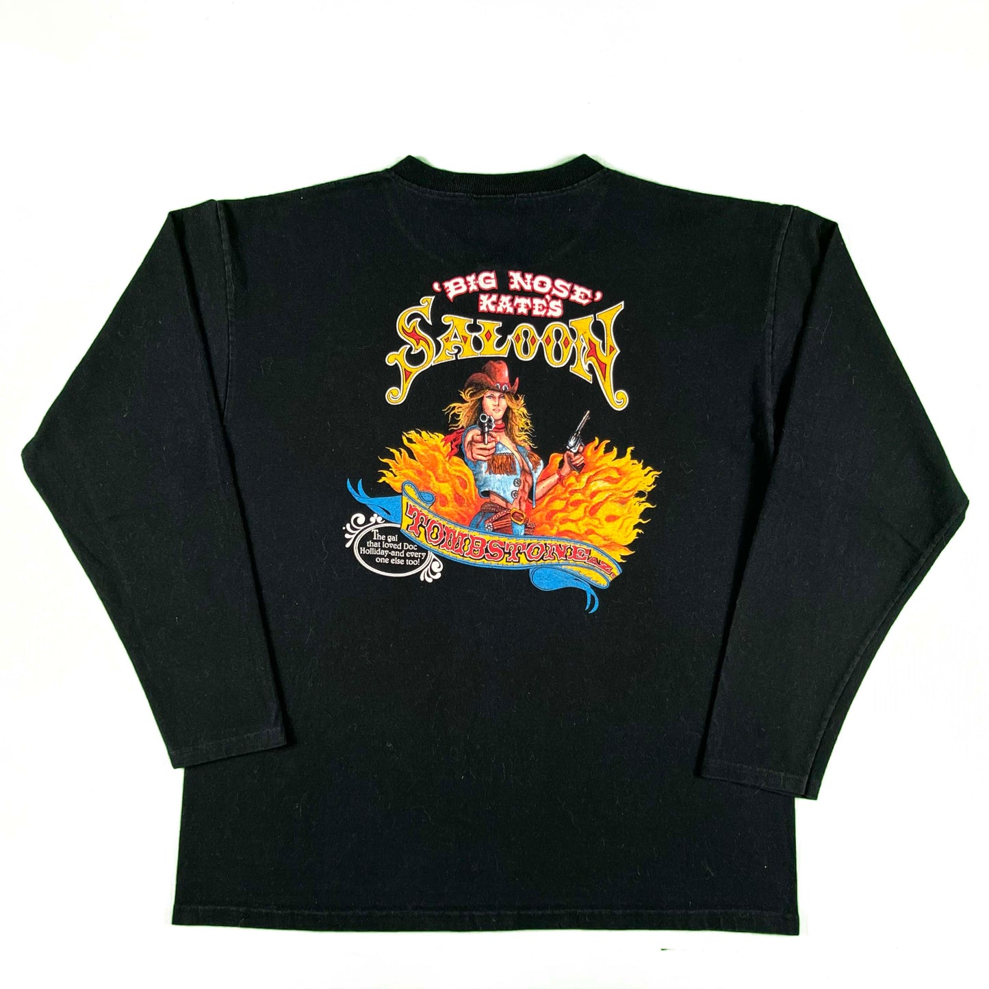 00s Big Nose Kate's Saloon Long Sleeve Henley Tee- L
