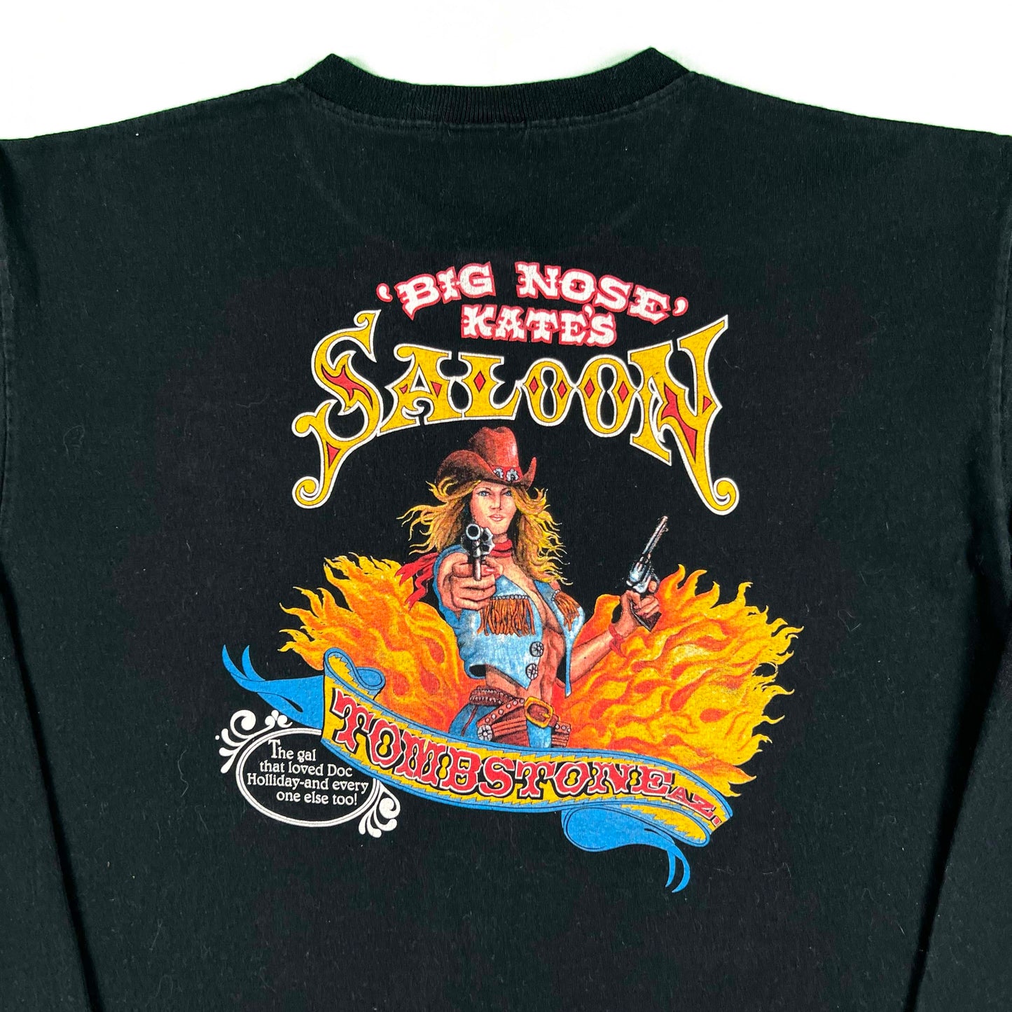 00s Big Nose Kate's Saloon Long Sleeve Henley Tee- L
