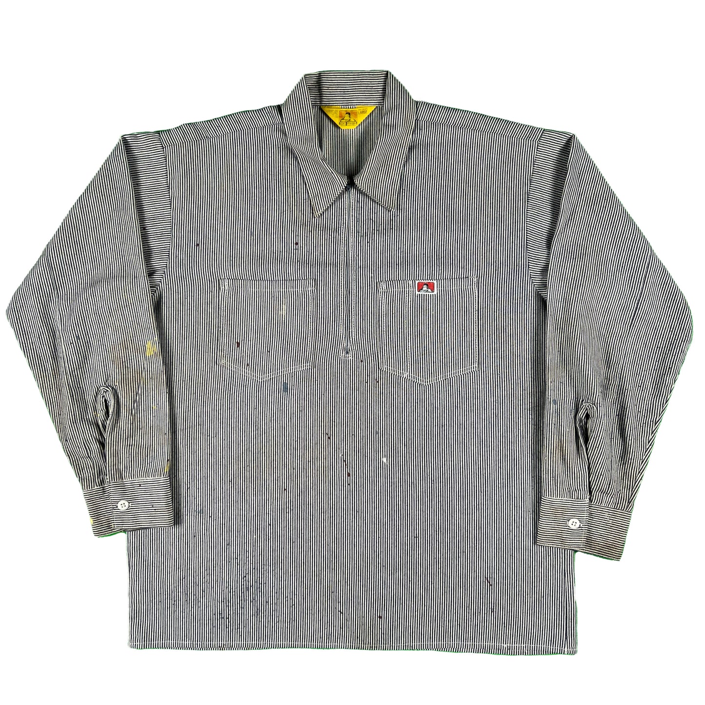 70s Ben Davis Hickory Striped Work Shirt- L
