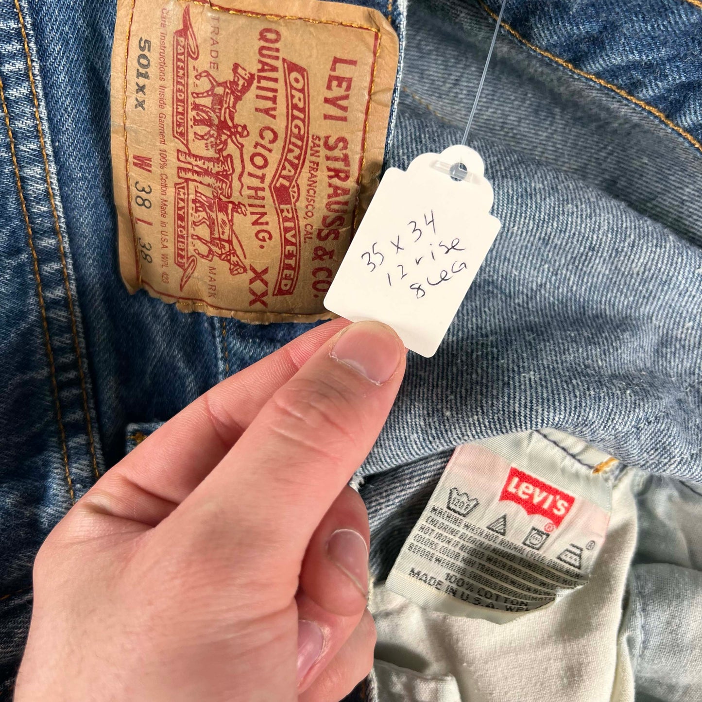 90s Levi's 501 Denim- 35x34
