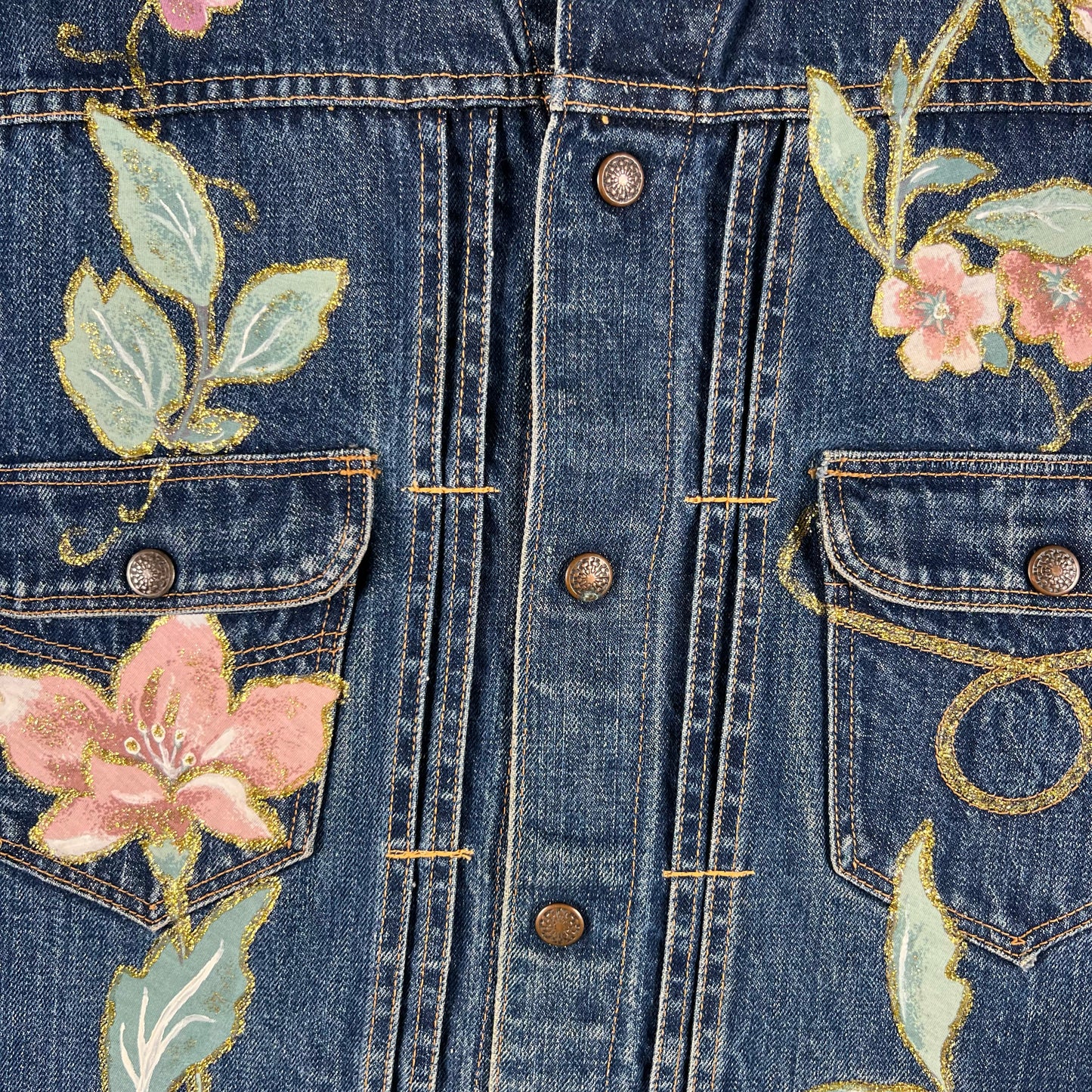 50s Selvedge Denim Type 2 Painted Vest- S