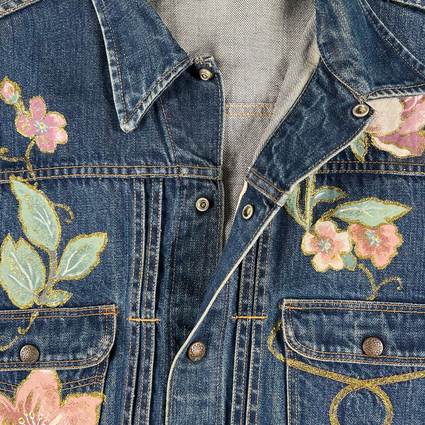 50s Selvedge Denim Type 2 Painted Vest- S