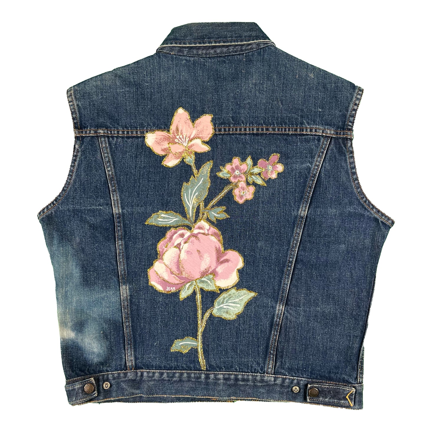 50s Selvedge Denim Type 2 Painted Vest- S