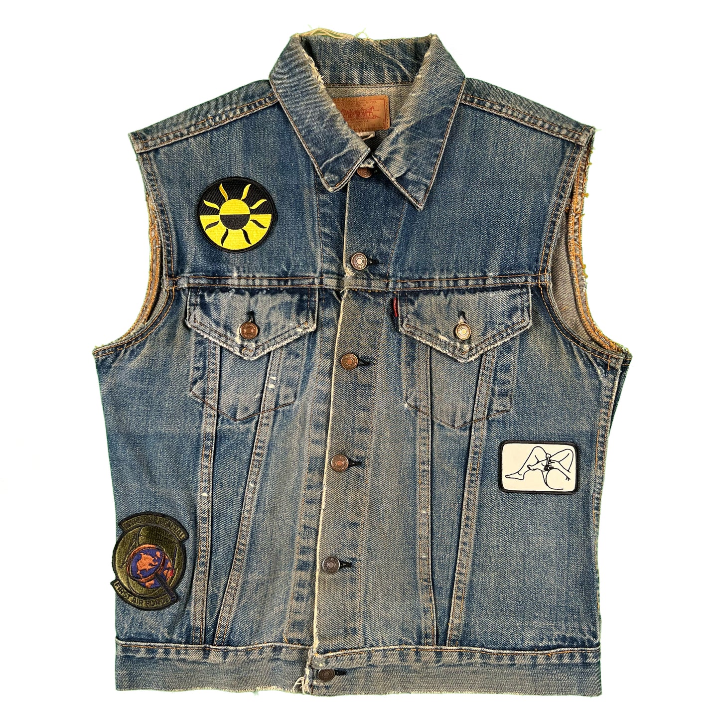 60s Levi's Big E Type 3 Denim Biker Vest- S