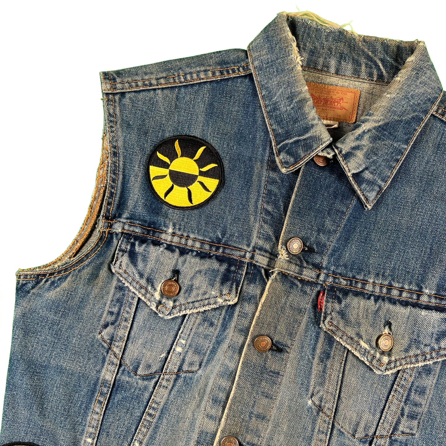 60s Levi's Big E Type 3 Denim Biker Vest- S