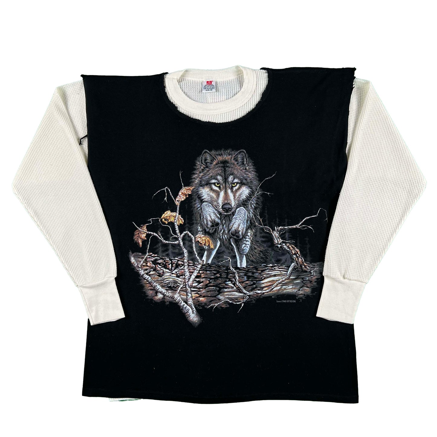 90s Big Wolf Tank & Waffle Knit Thermal- XL