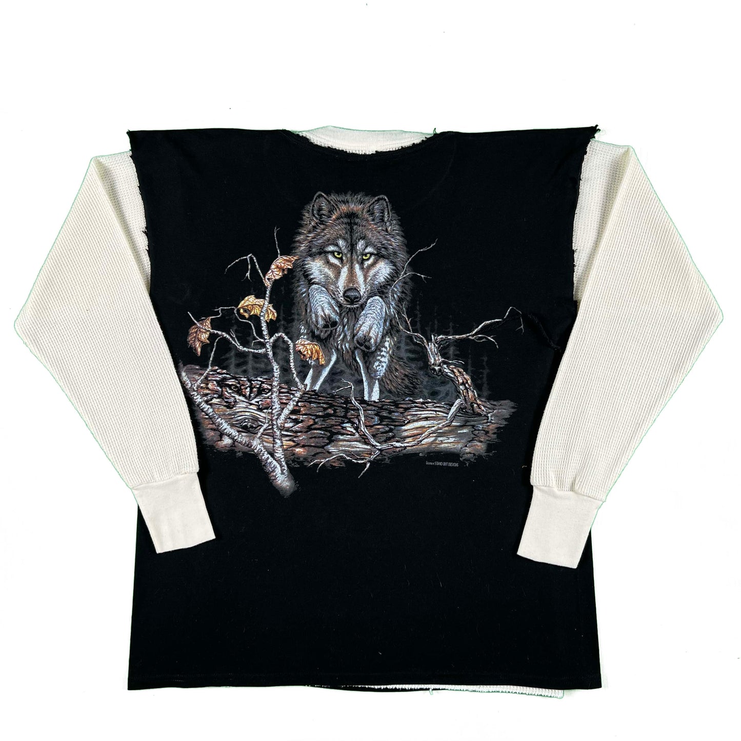 90s Big Wolf Tank & Waffle Knit Thermal- XL