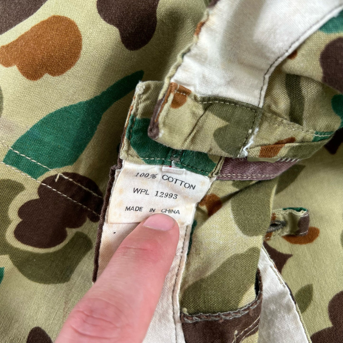 70s Chopped Duck Camo Fatigue Shorts- 34"-36"x8.5