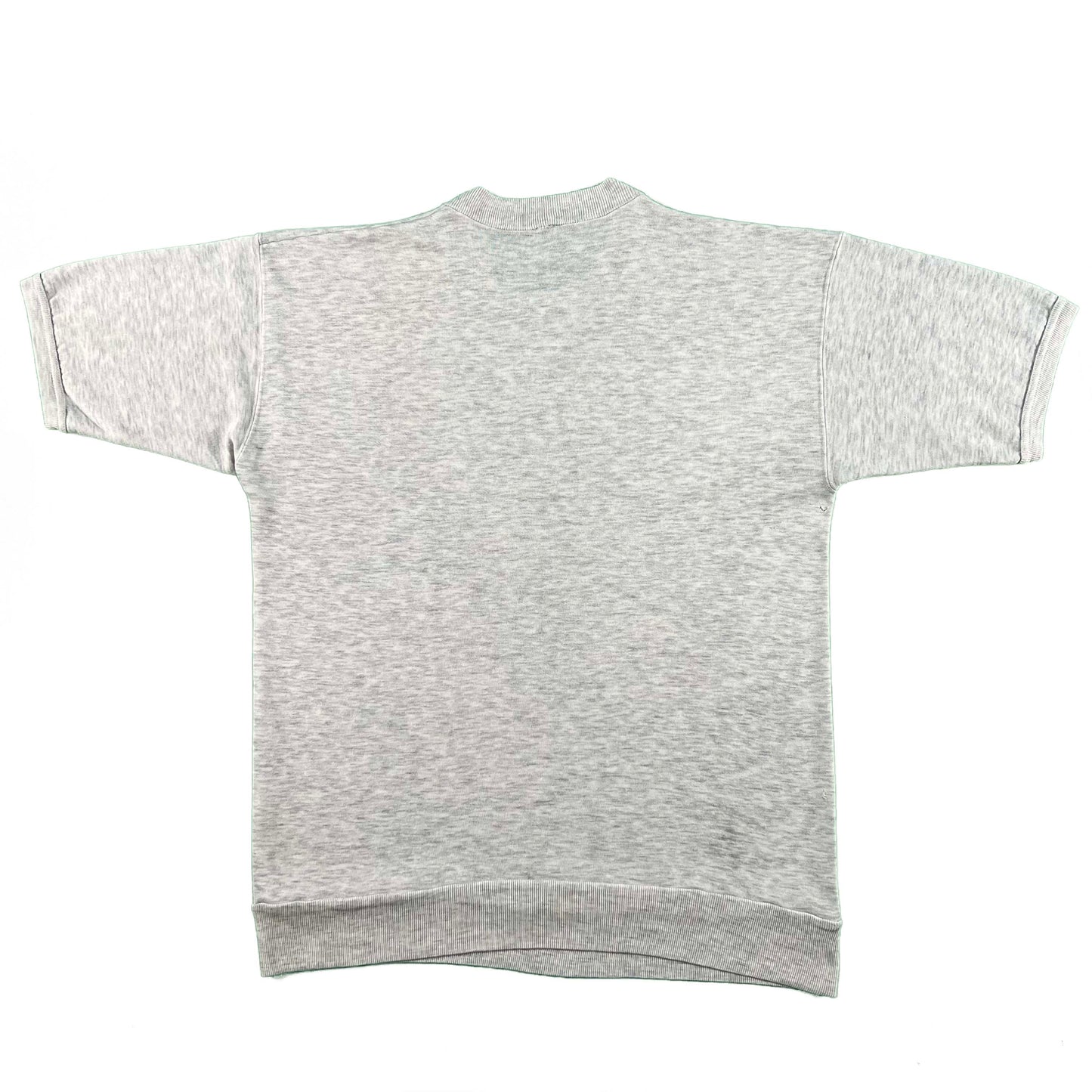 80s Heather Grey Short Sleeve Sweatshirt- XL
