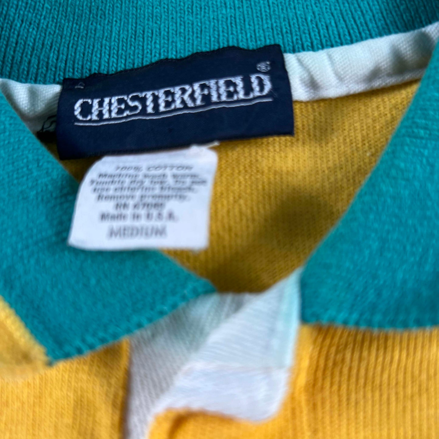 80s Color Block Rugby Polo- S