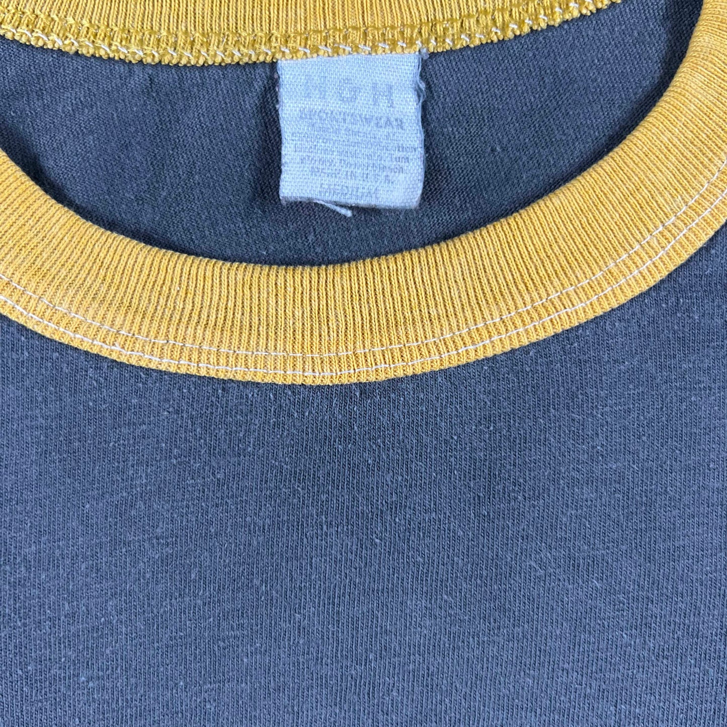 70s Sun Faded Black 'Red Level Tigers' Ringer Tee- S