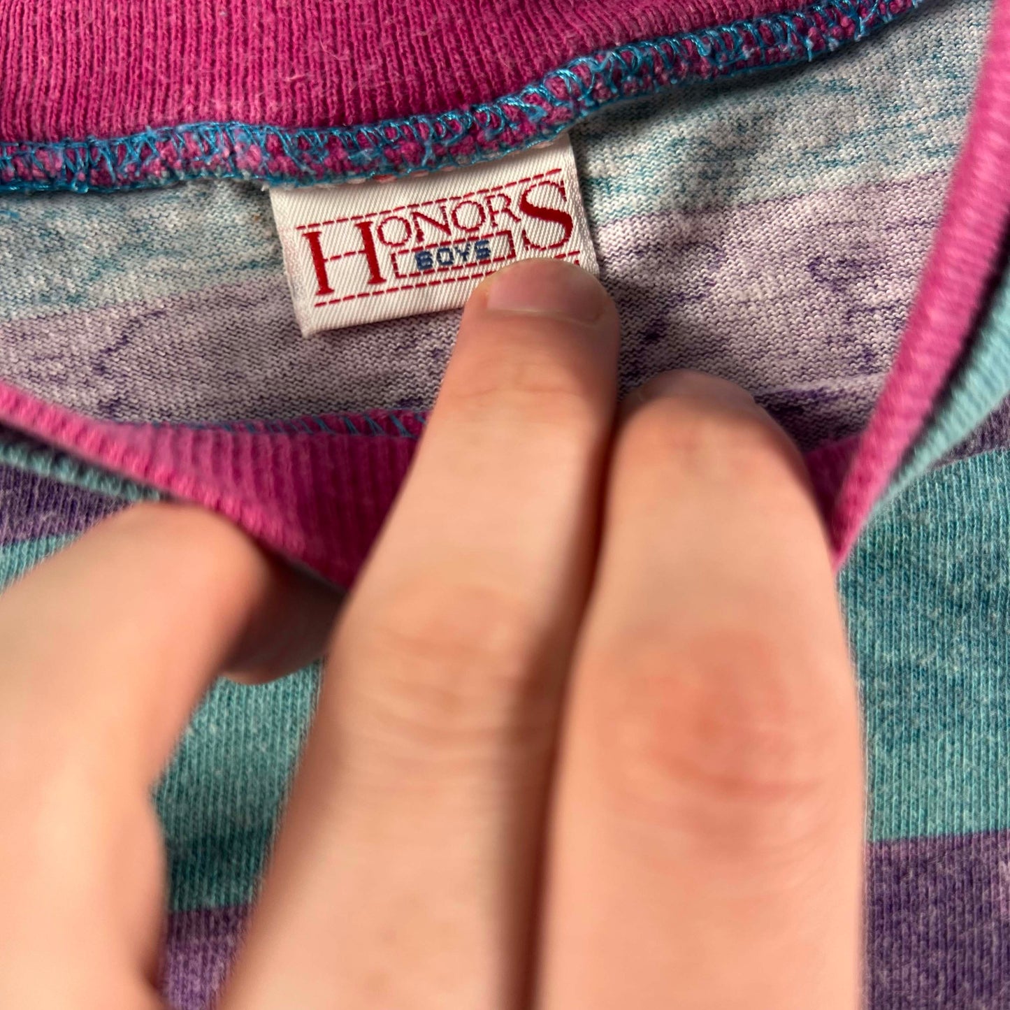 90s Honors Striped Long Sleeve Tee- XS