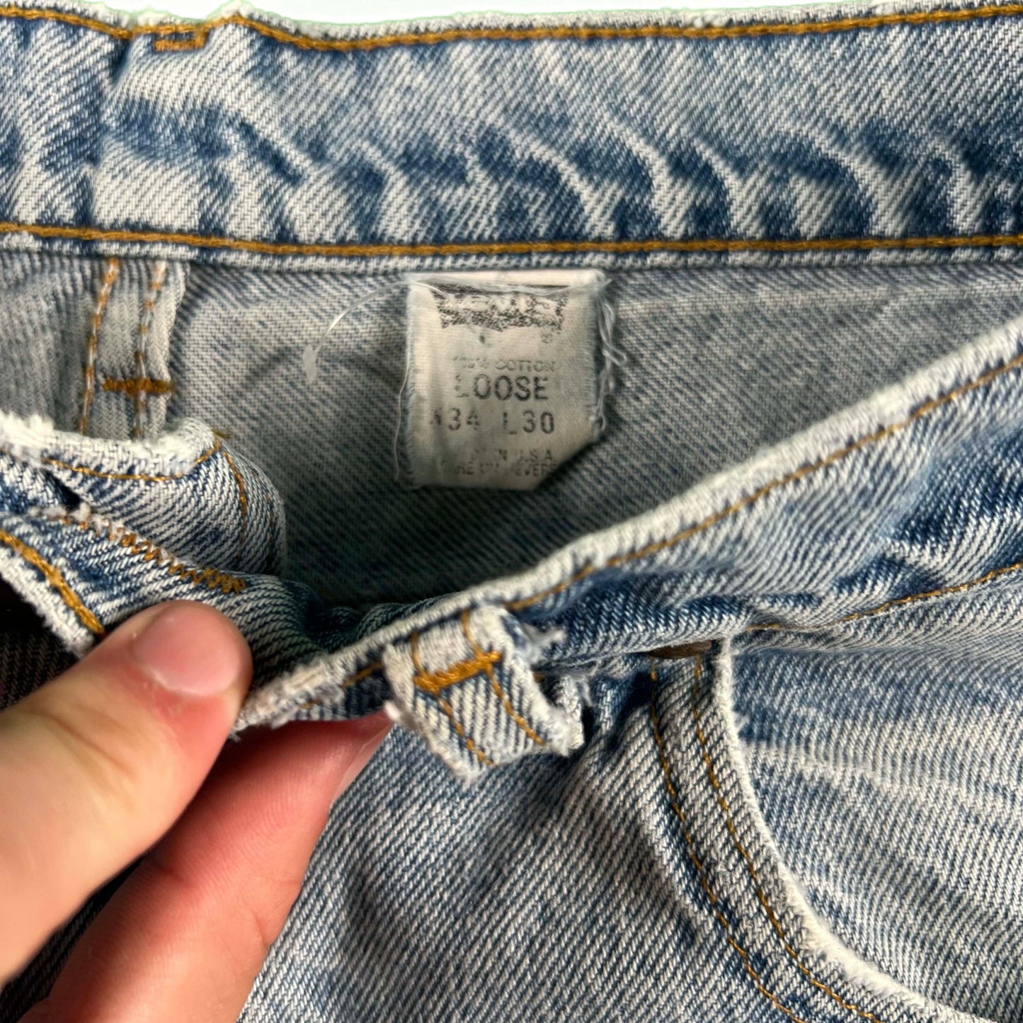 90s Cut Off Levi's Charm Denim Shorts- 32x10.5