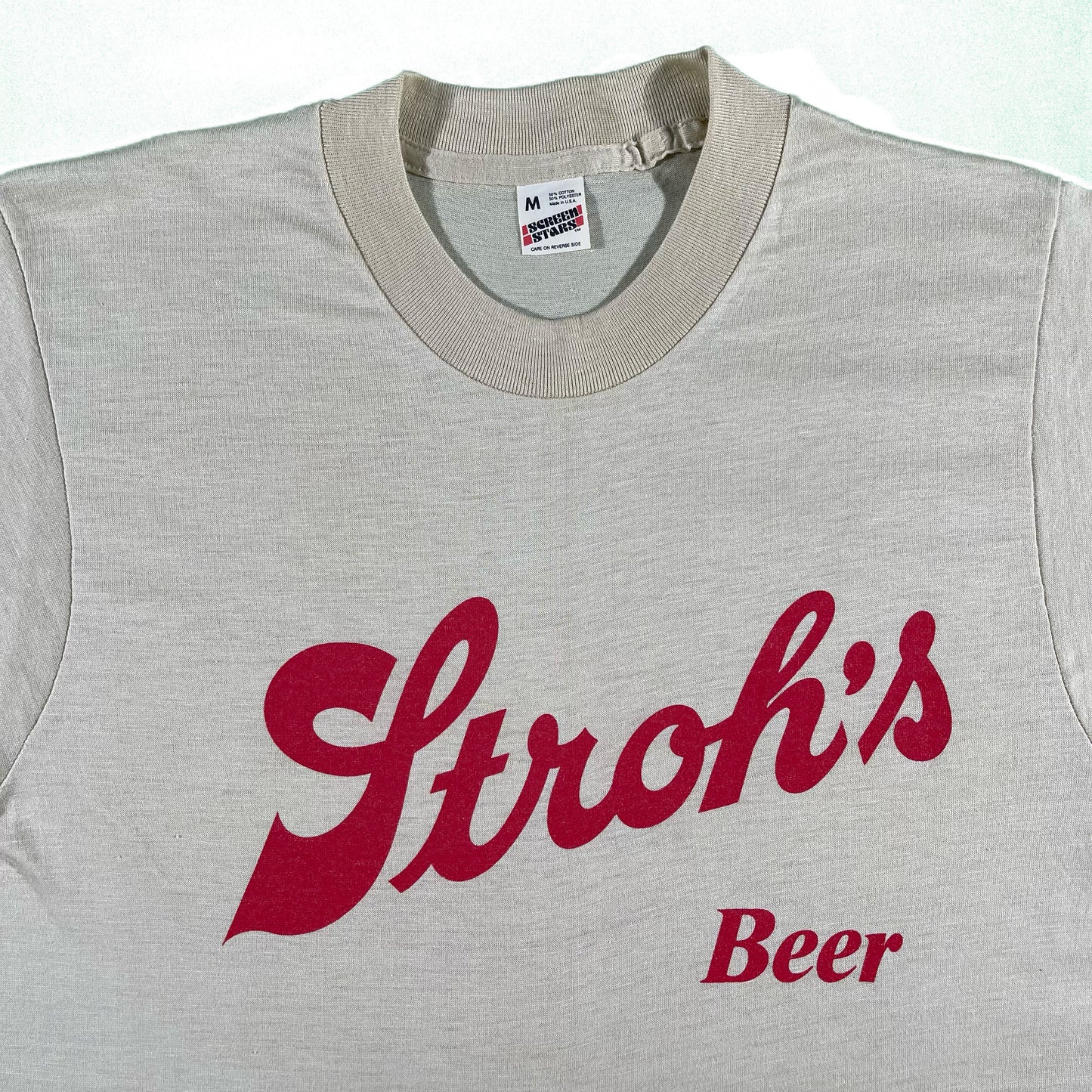 80s Stroh's Beer Portland Indy Car Tee- S