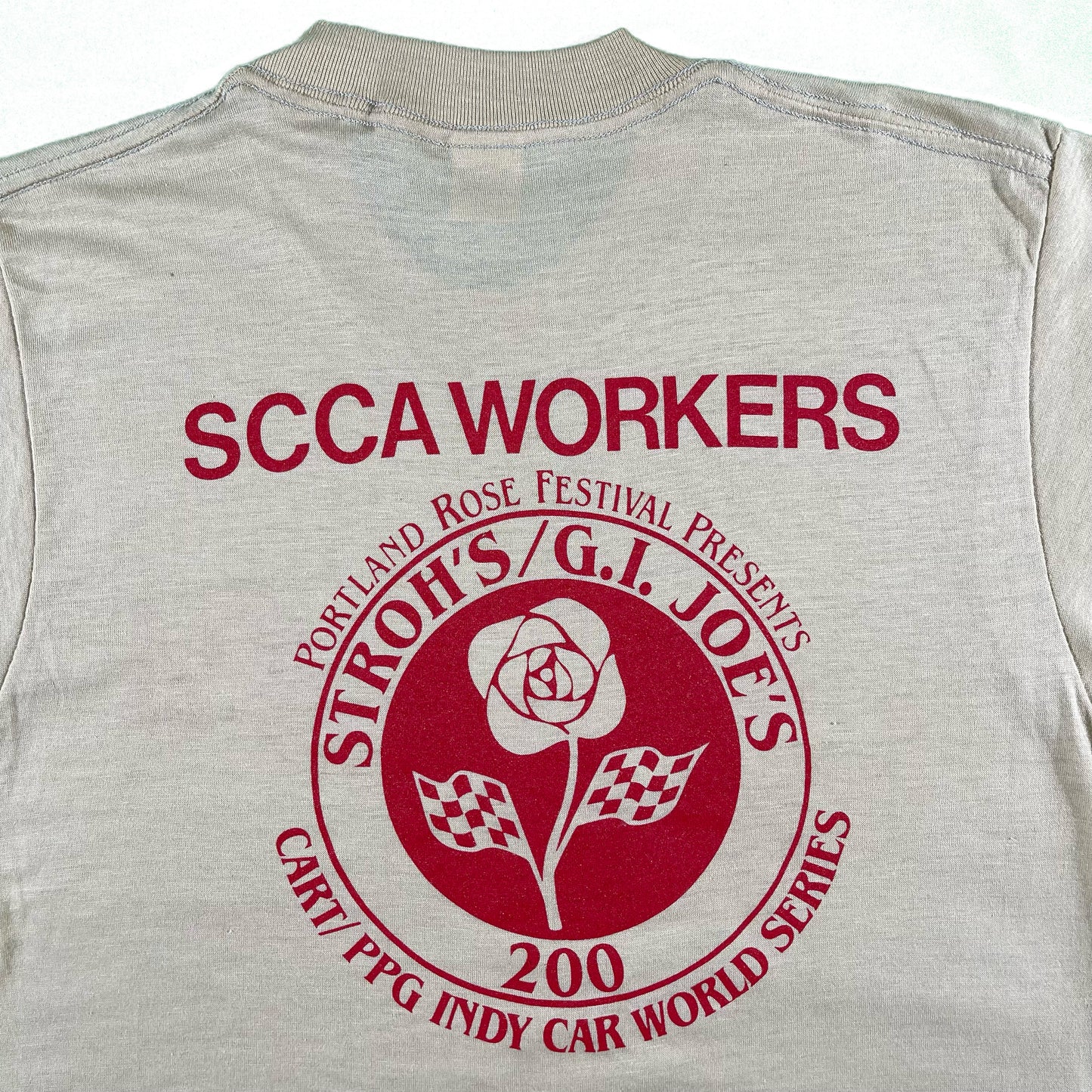 80s Stroh's Beer Portland Indy Car Tee- S