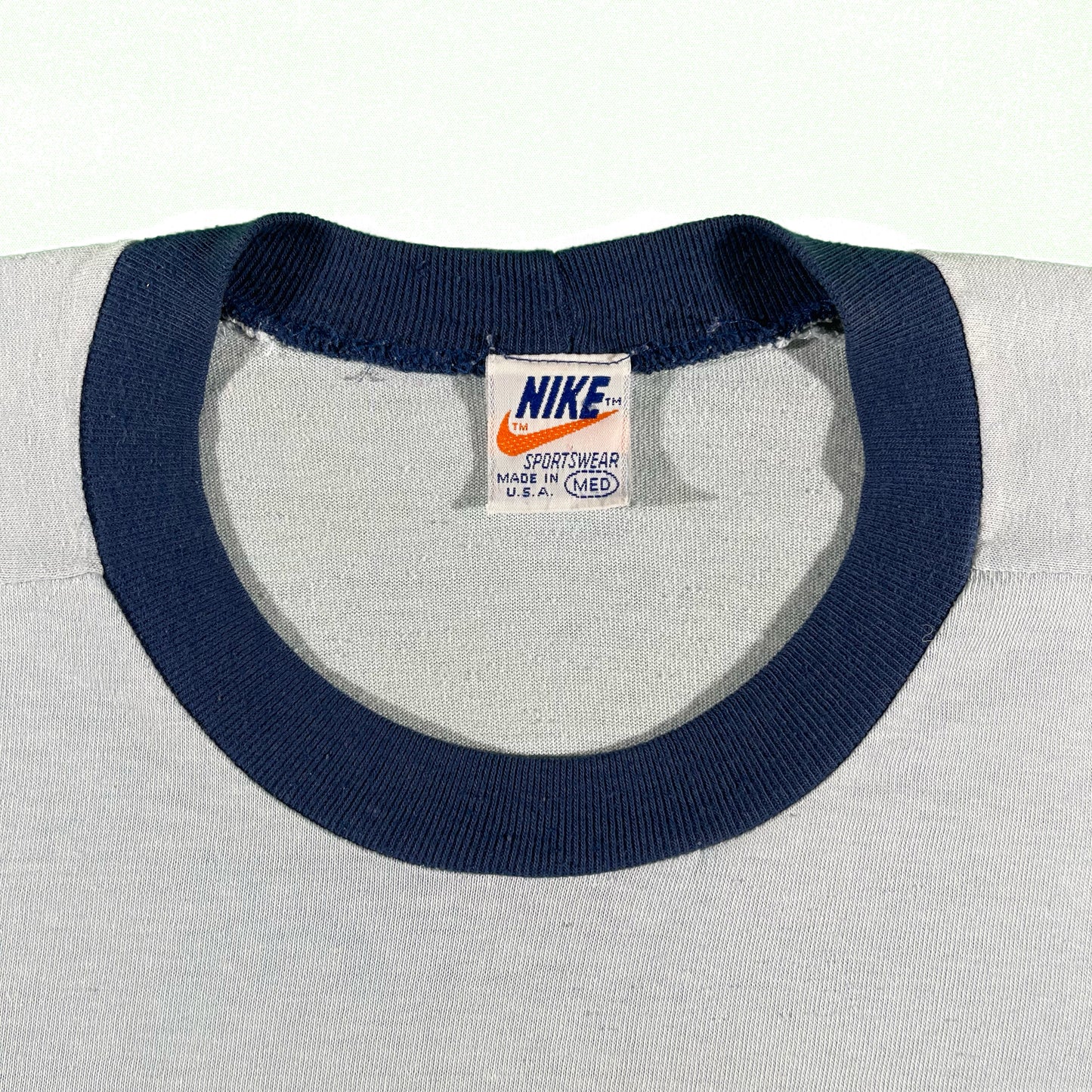 80s Nike Half Mesh Tee- M