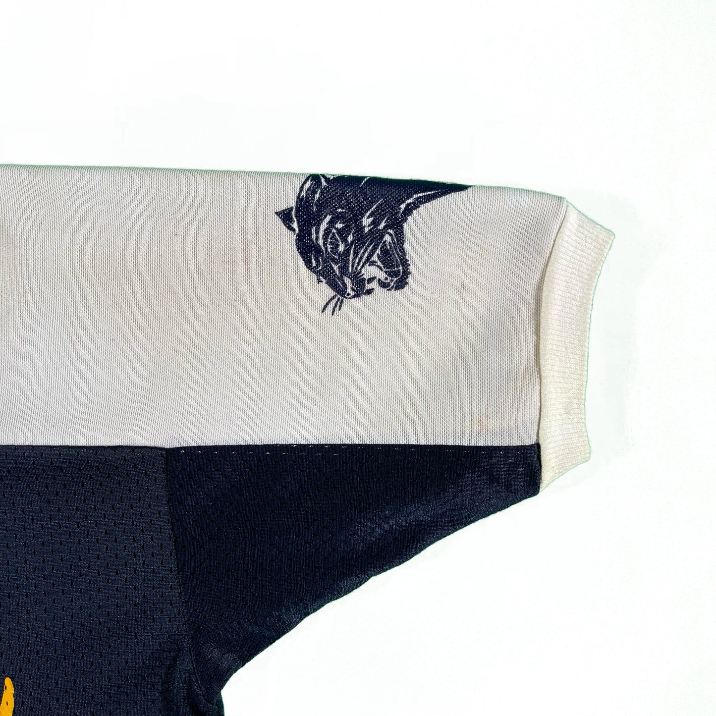 70s U of Pitt Half Mesh Jersey Tee- XS