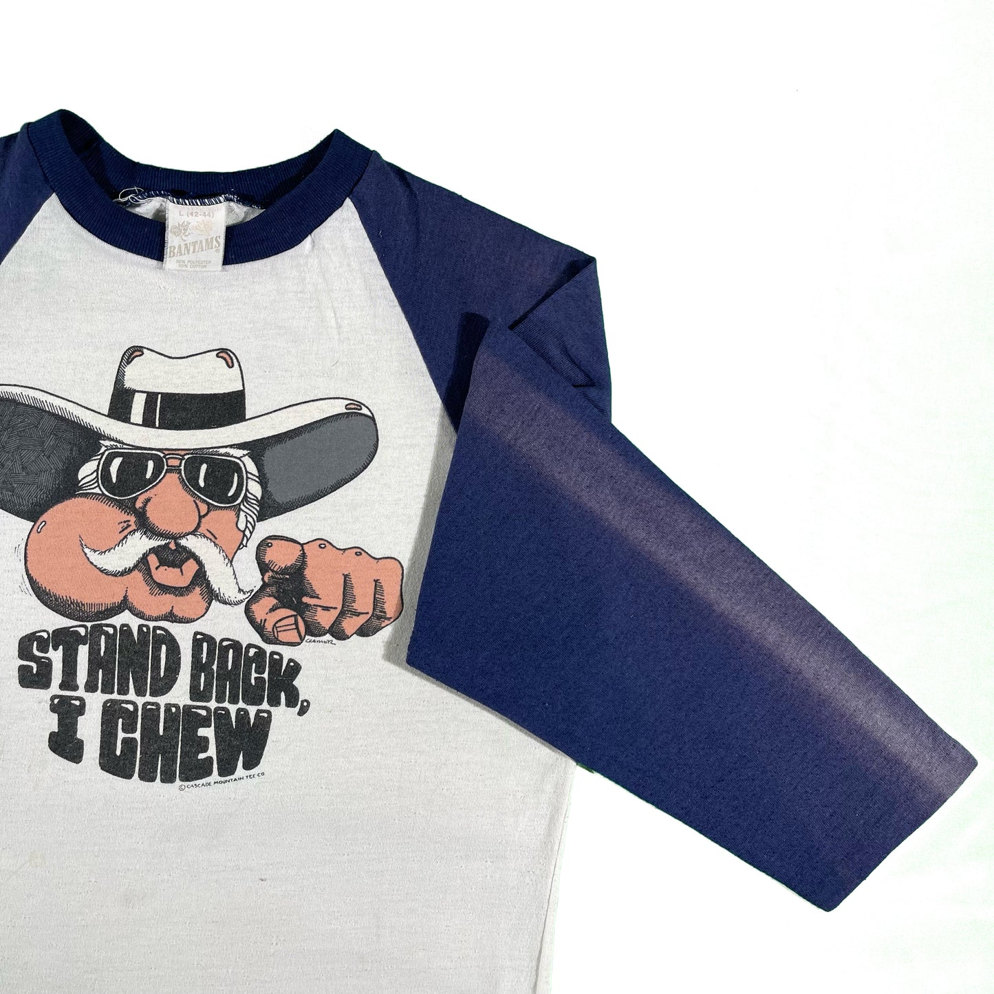 70s 'I Chew' Tobacco 3/4 Sleeve Tee- M