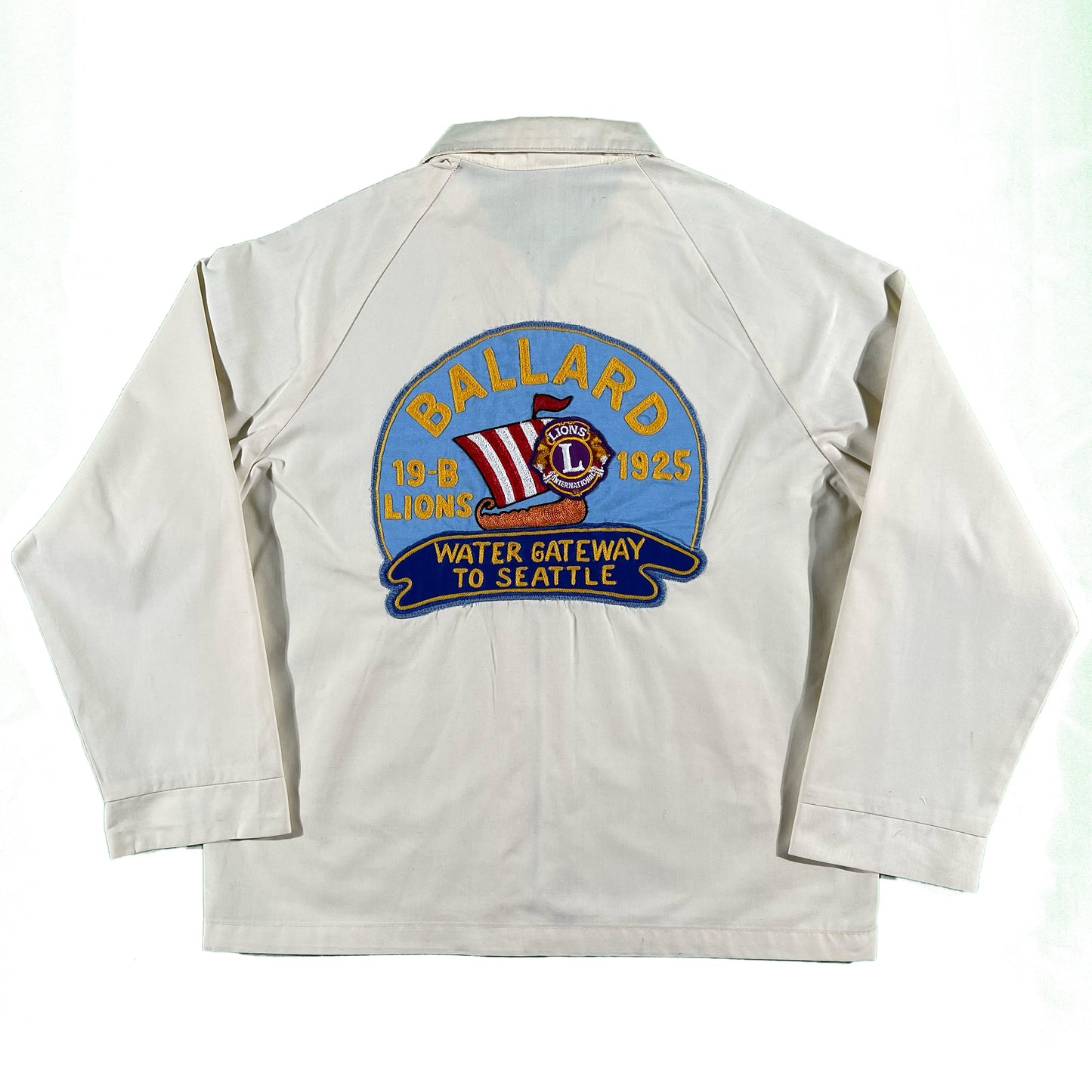 70s Chain Stitch Striped Work Jacket- M