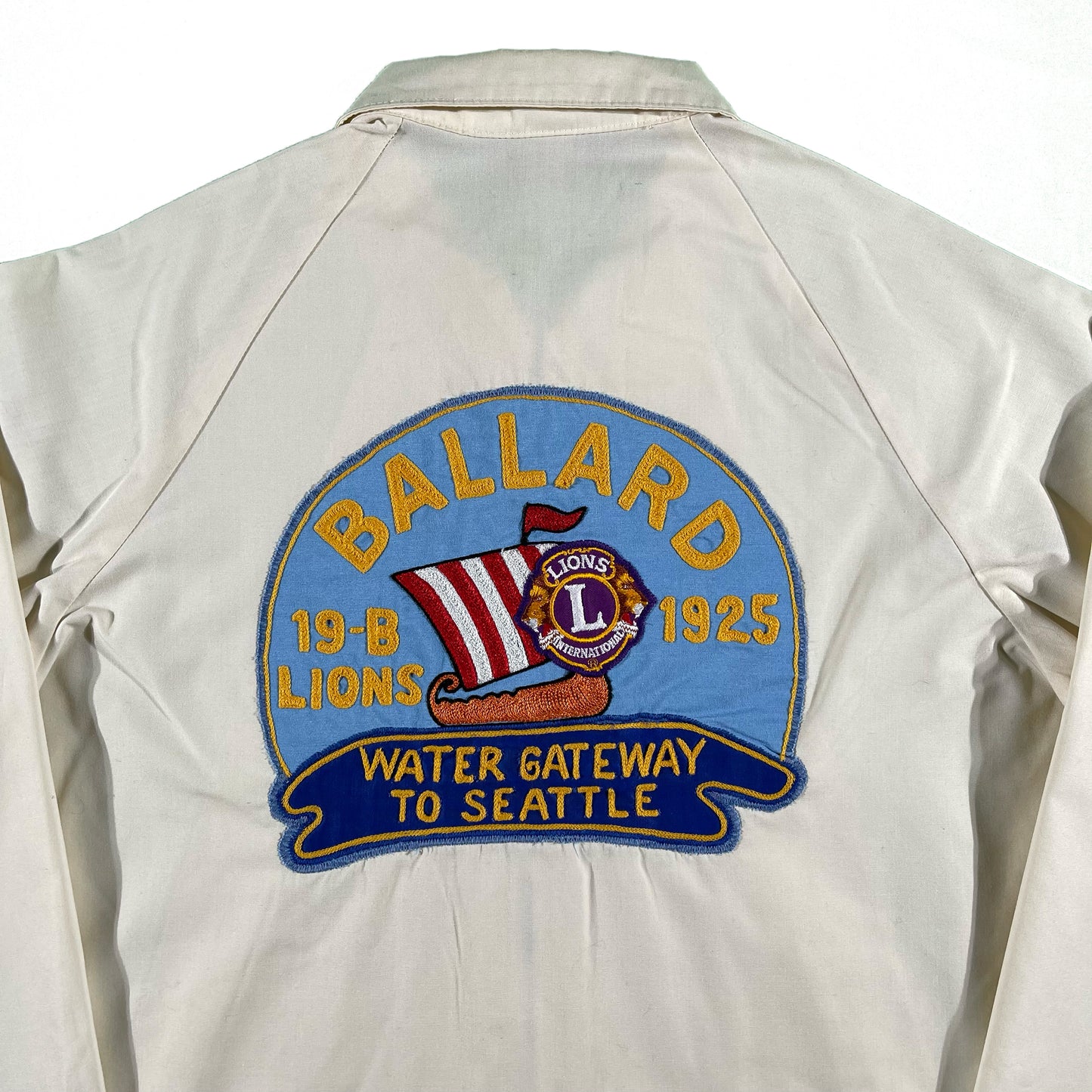 70s Chain Stitch Striped Work Jacket- M