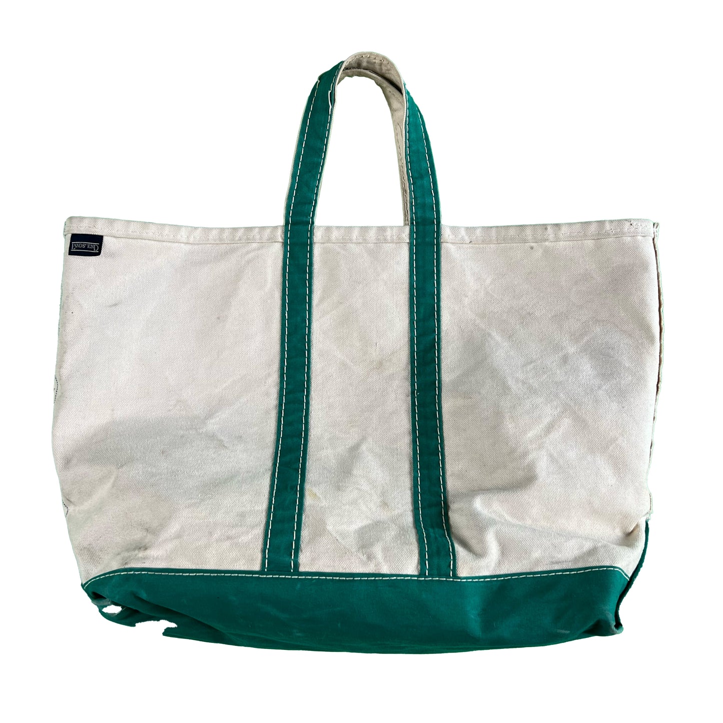 80s Lands' End Canvas Tote Bag- Large