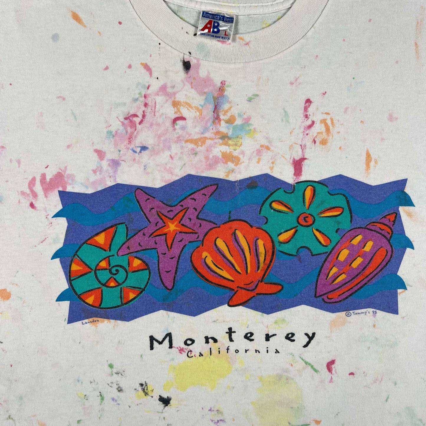 90s Monterey California Painter's Tee- L