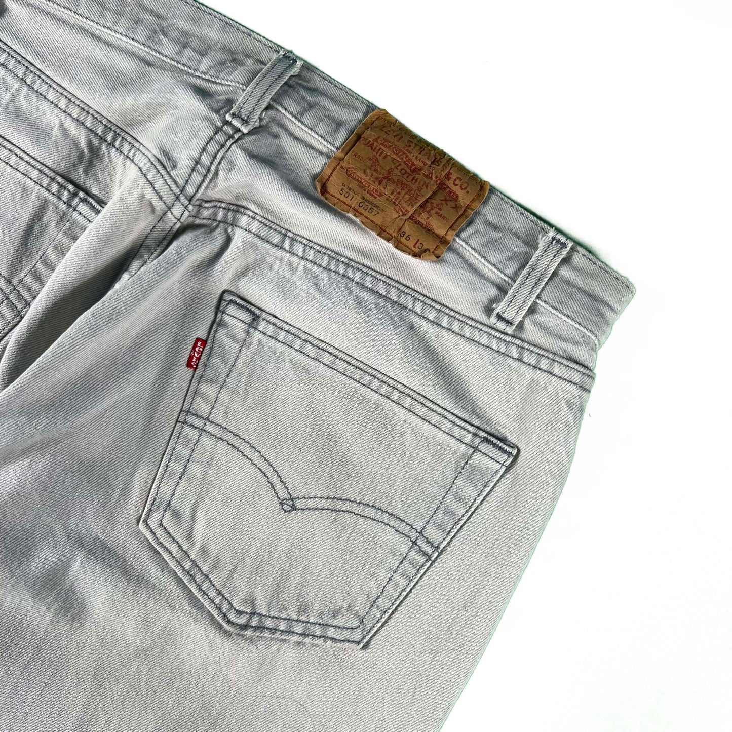 80s Faded Grey Levi's 501 Denim- 33x29