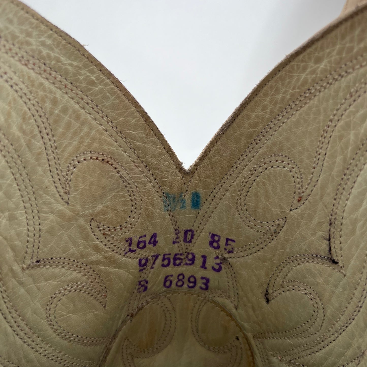 80s Creamy Tan Croc Cowboy Boots- M's 10.5, W's 12