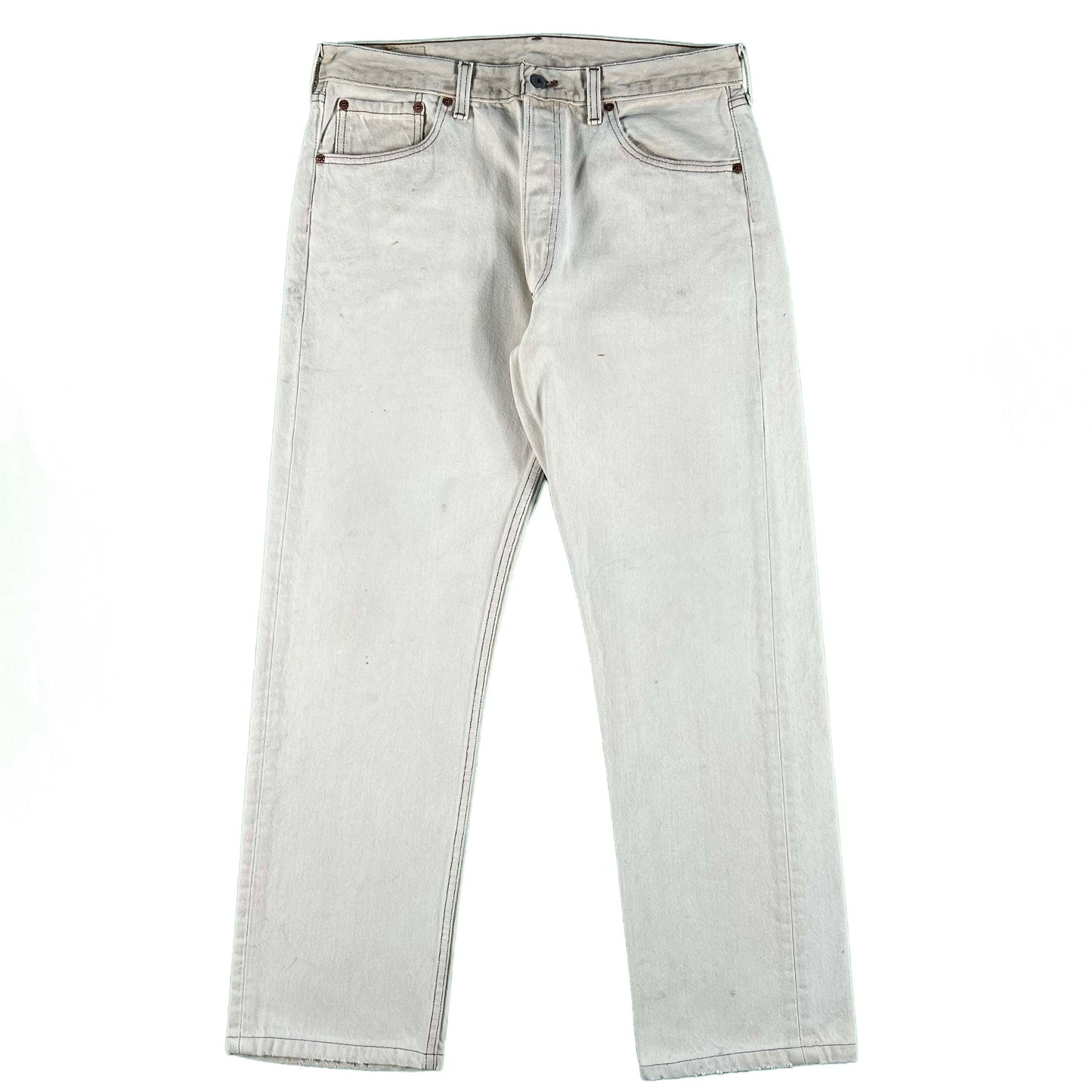 90s Faded Cream Levi's 501 Denim- 32x28.5