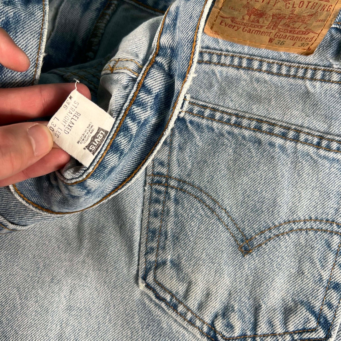 90s Released Hem Levi's Denim- 35x31