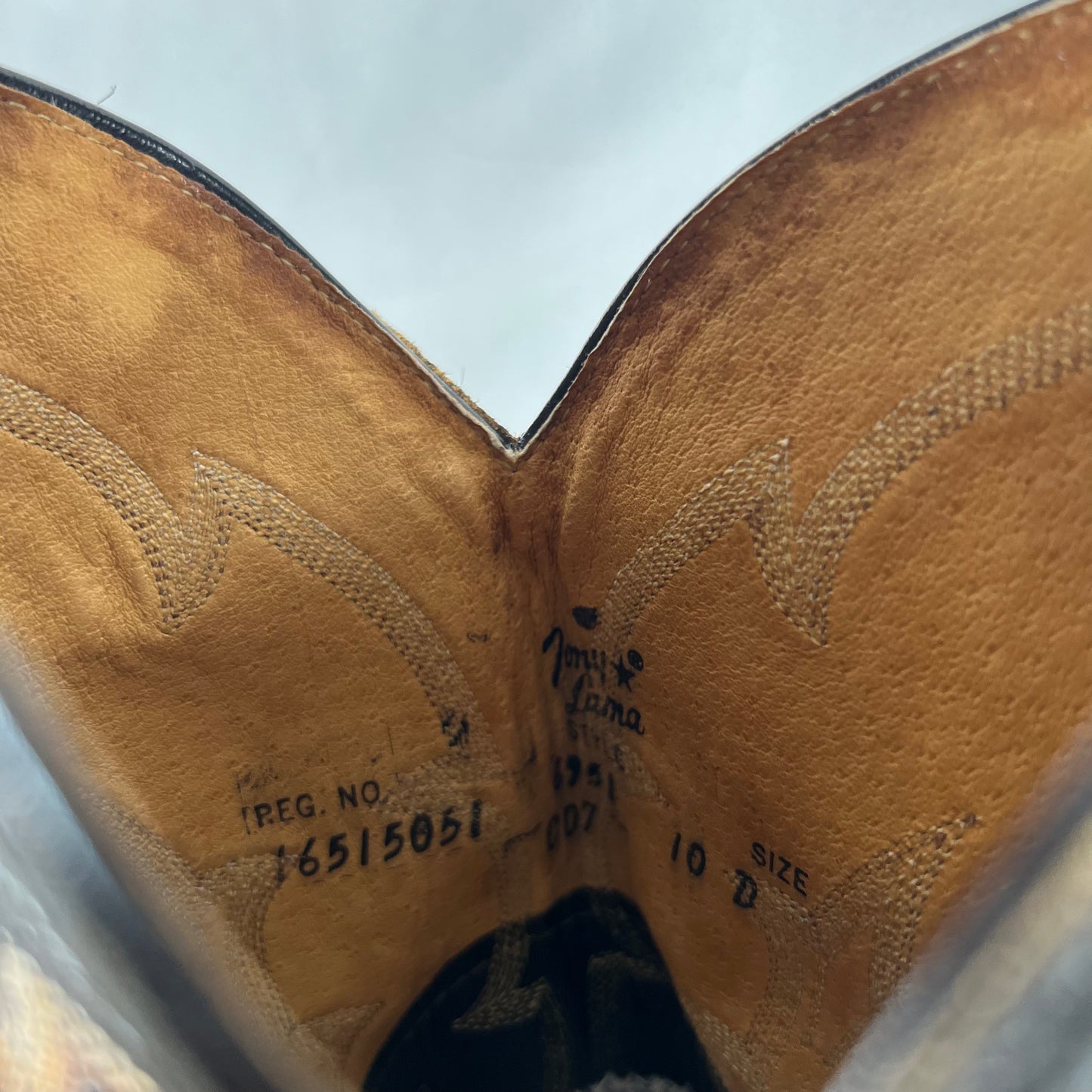 80s Tony Lama Two Tone Brown Cowboy Boots- M's 10, W's 11.5