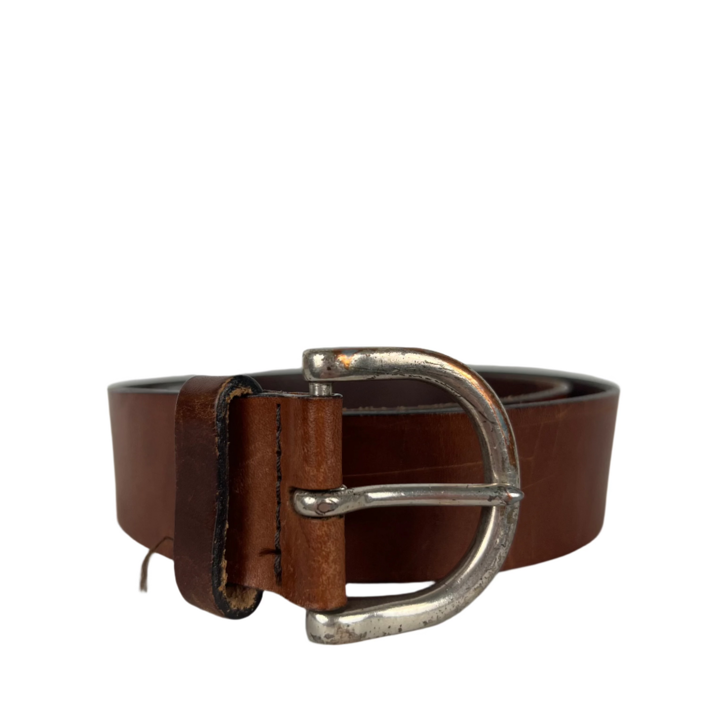 00s Old Navy Brown Leather Belt- S(26"-30")