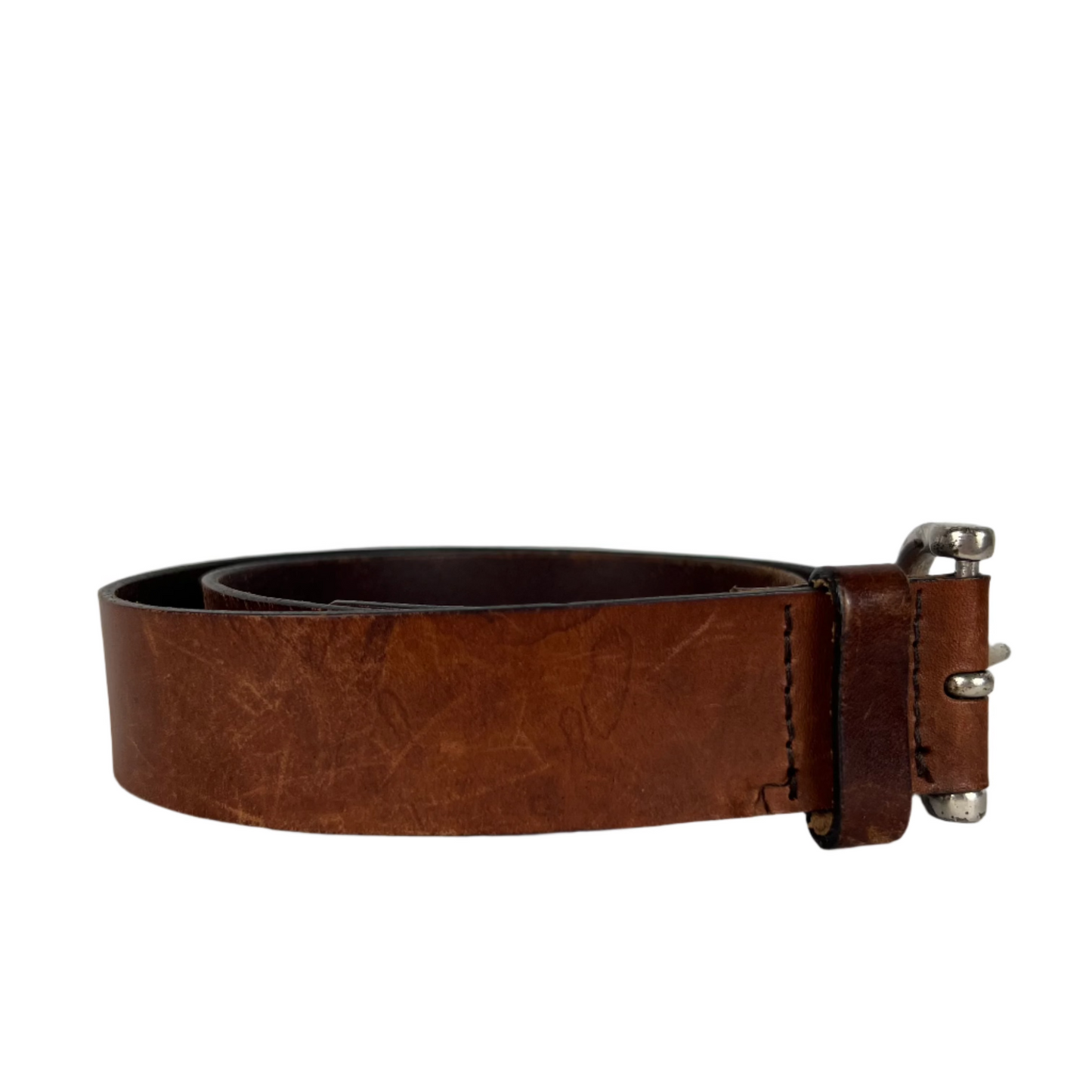 00s Old Navy Brown Leather Belt- S(26"-30")