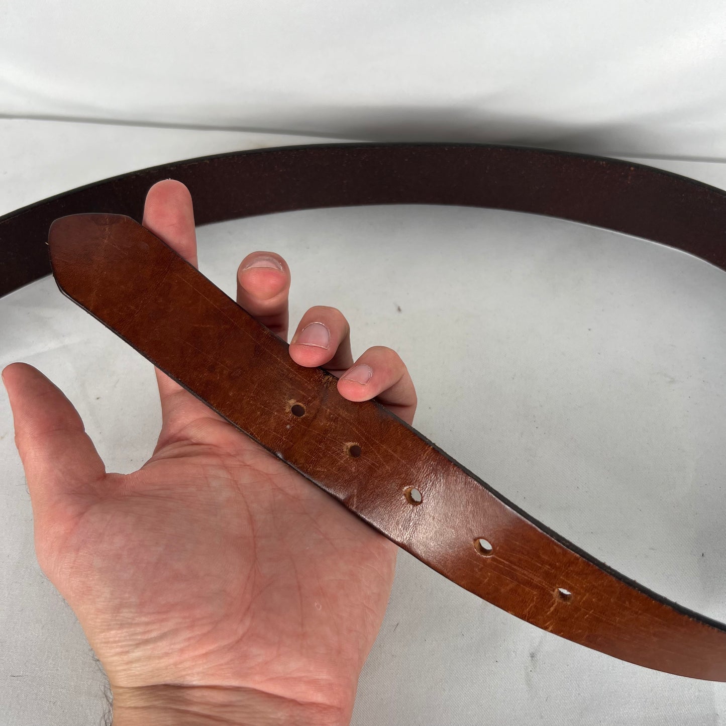 00s Old Navy Brown Leather Belt- S(26"-30")