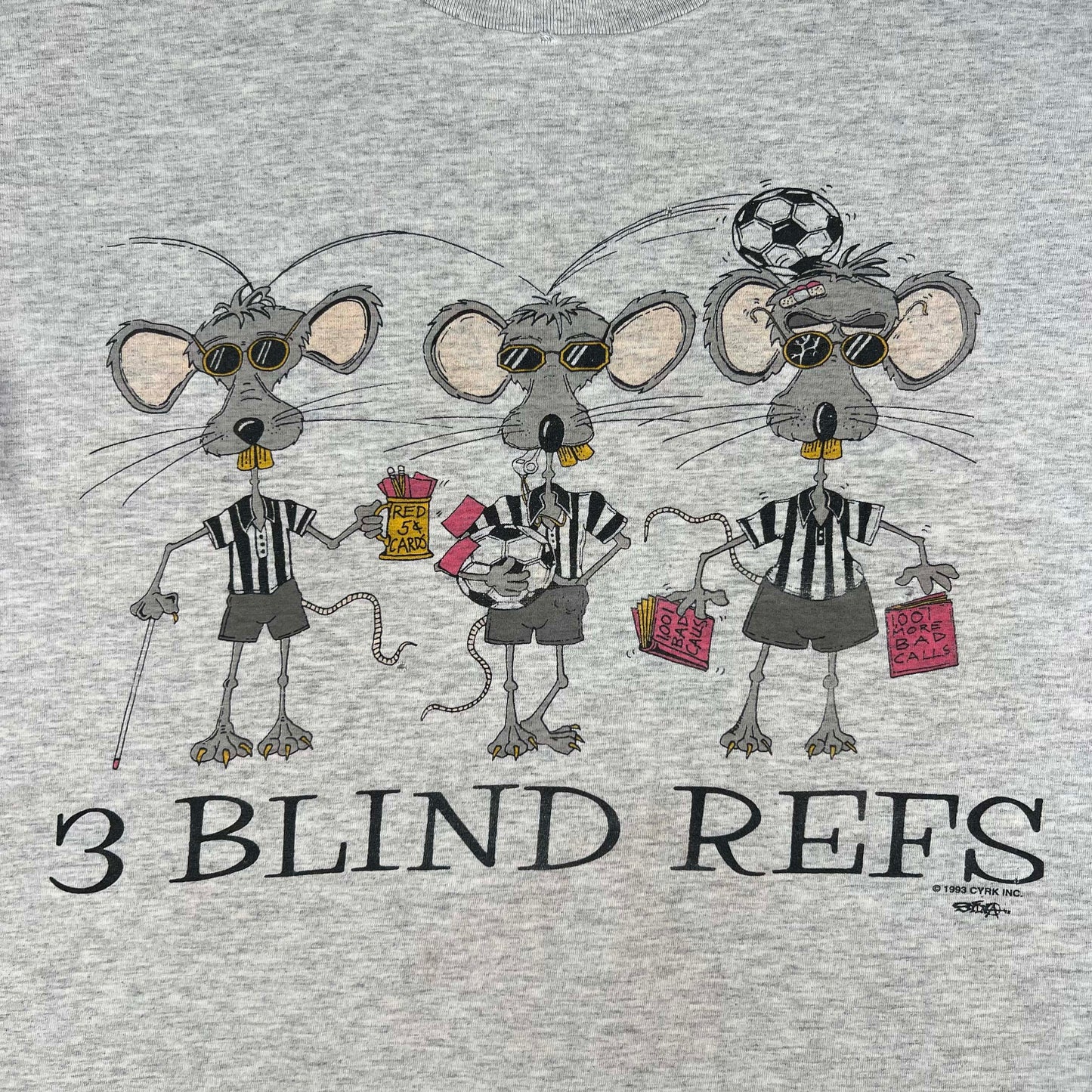 90s 3 Blind Mice(Refs) Tee- L