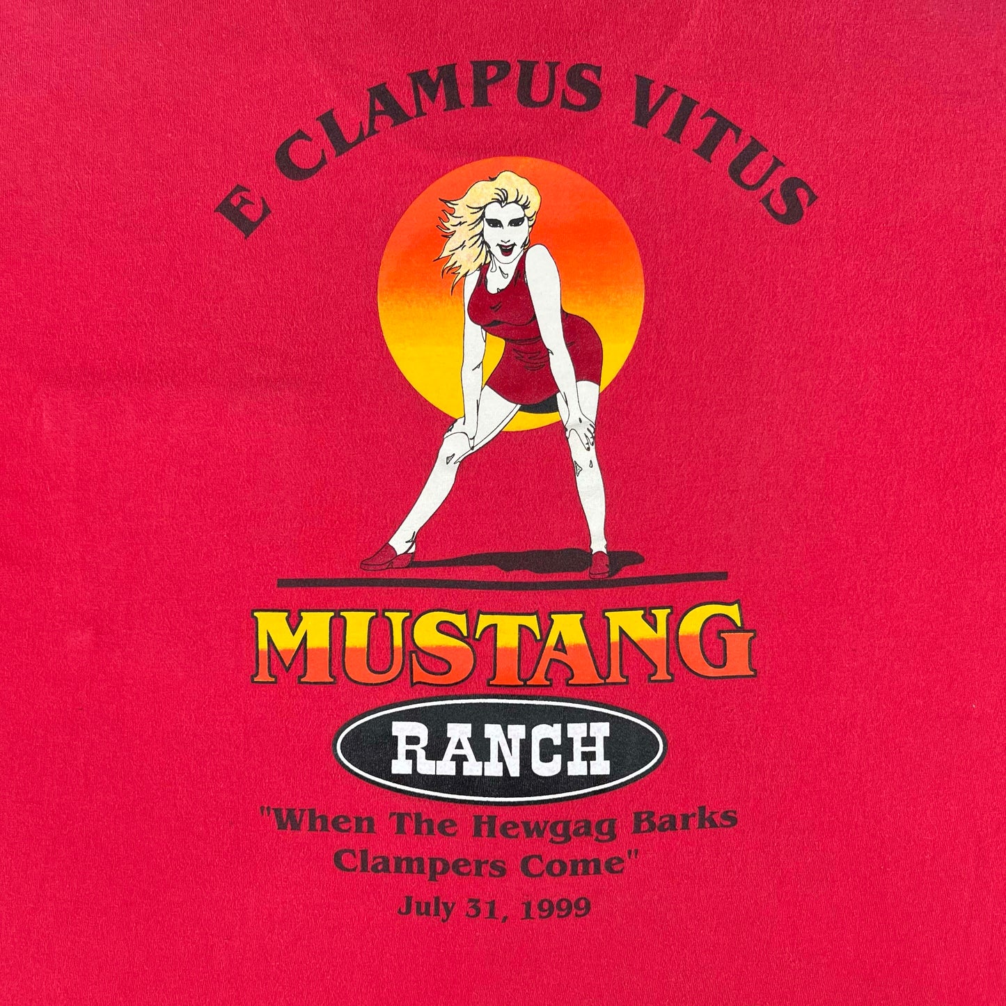 90s E Clampus Vitus Mustang Ranch Tee- XL