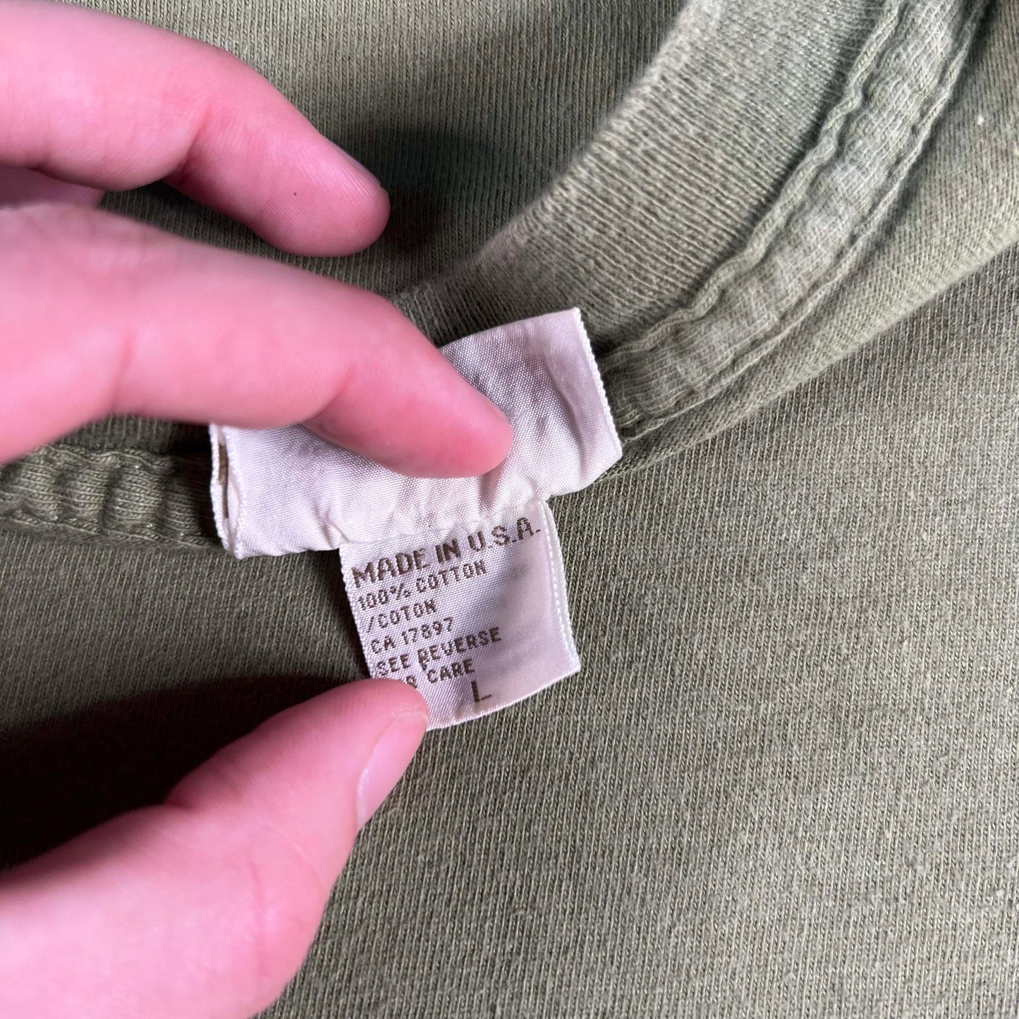 90s Banana Republic Olive Green Cotton Pocket Tee- XL