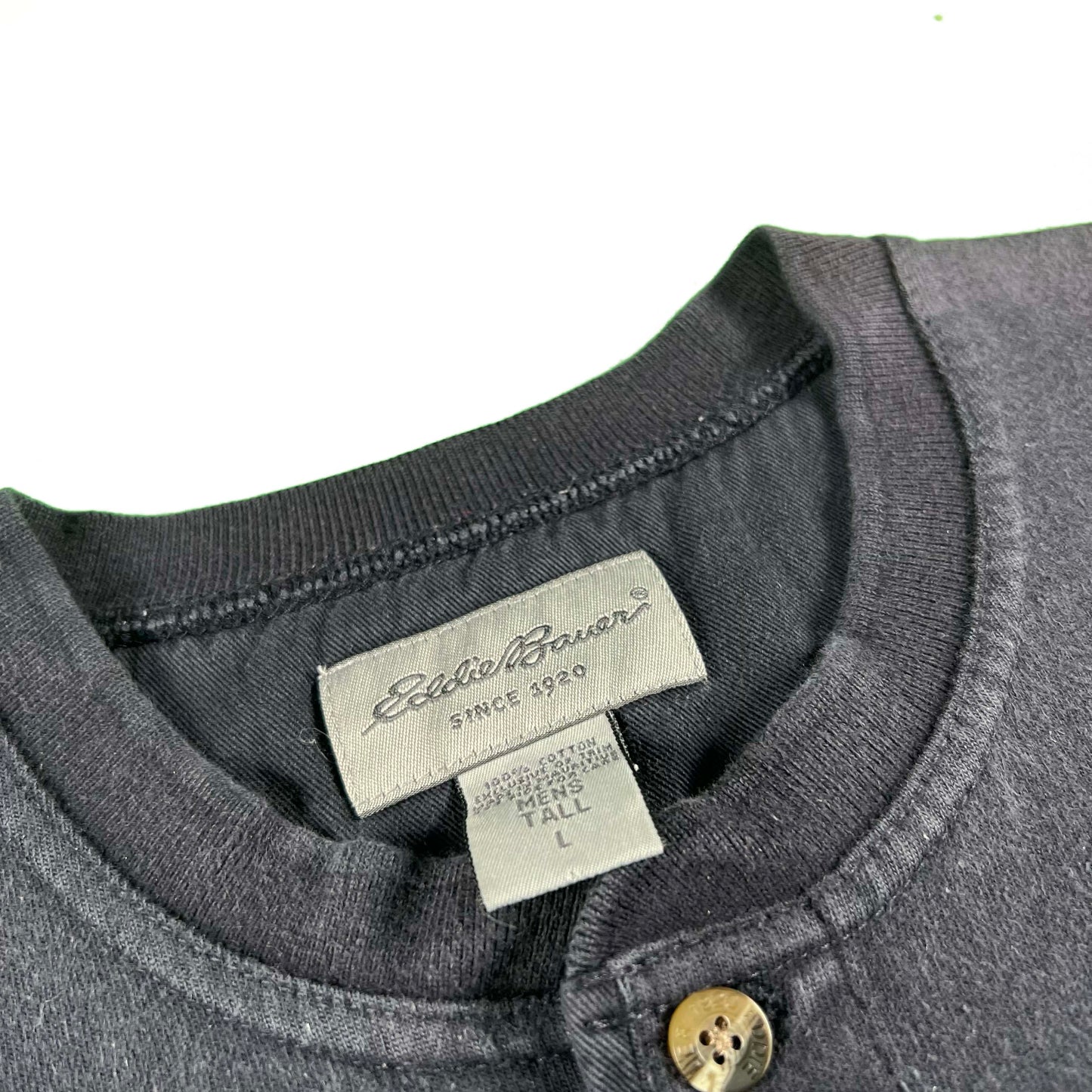 00s Eddie Bauer Long Sleeve Henley Tee- L