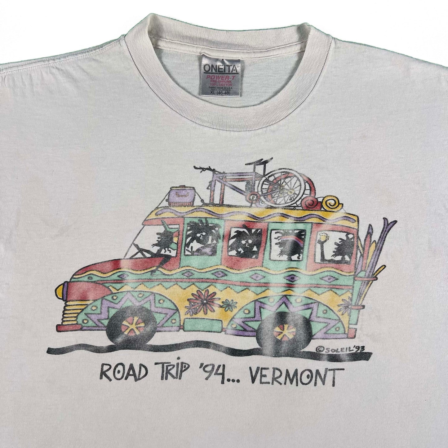 90s Road Trip Vermont Reggae Bus Tee- XL