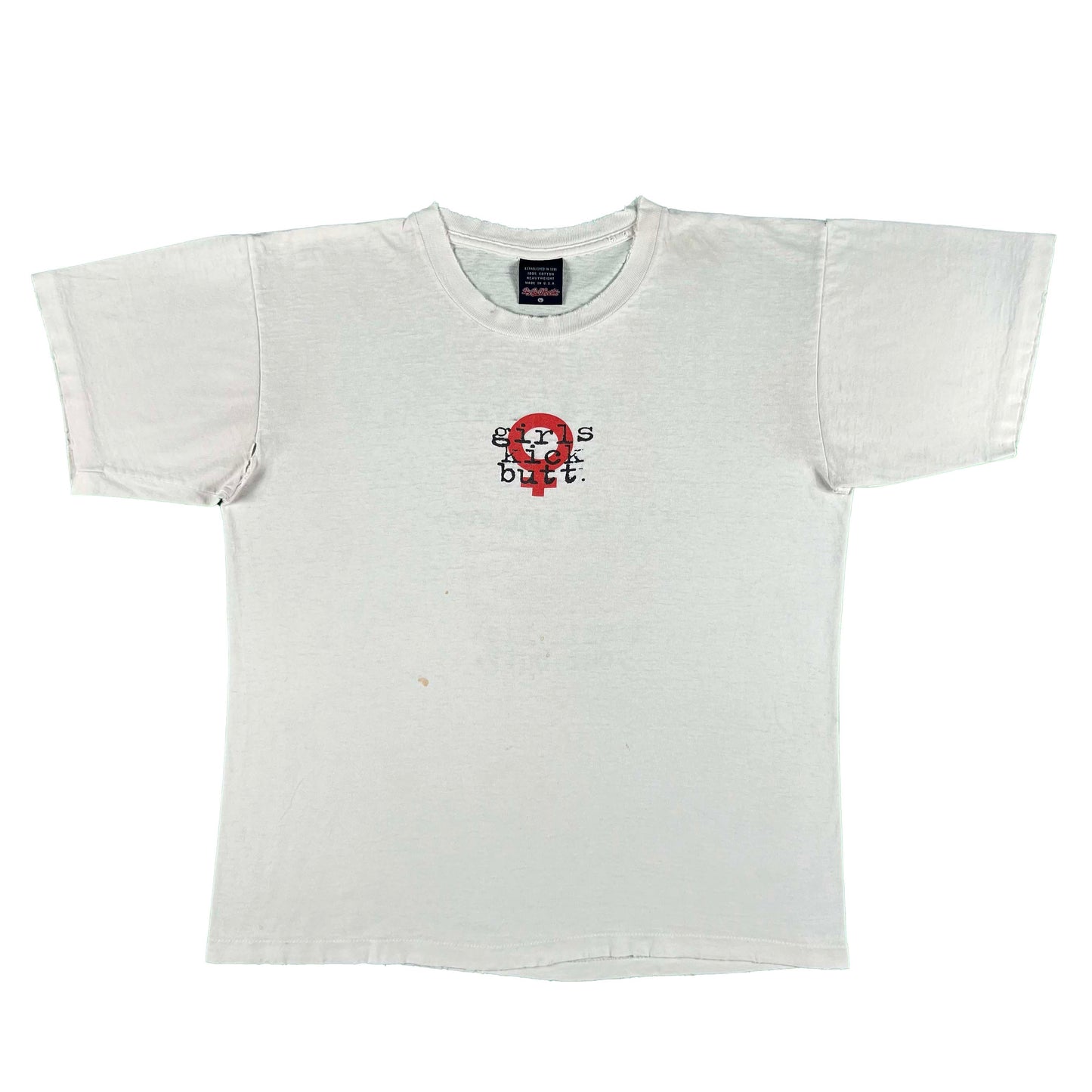 90s Girls Kick Butt Tee- L