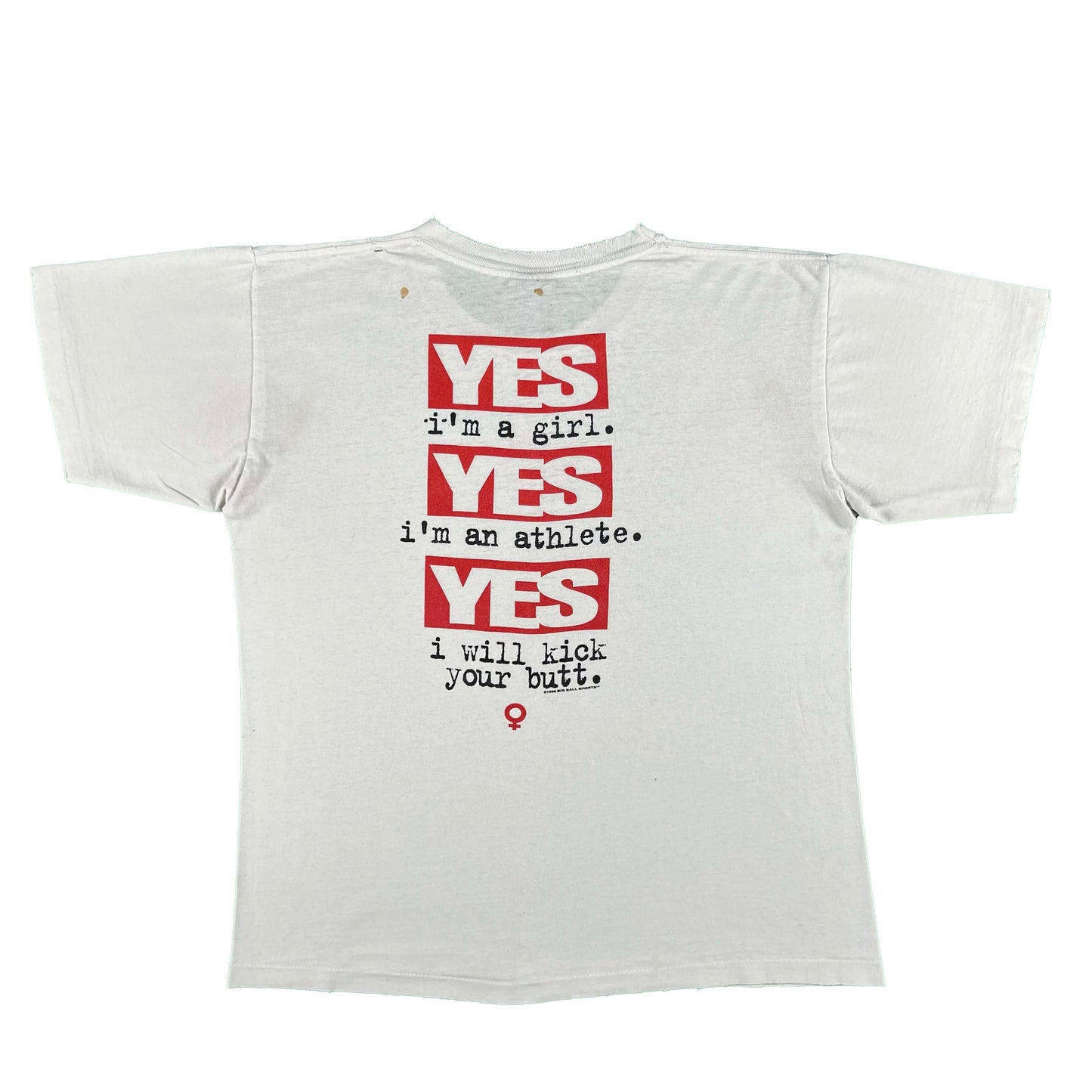 90s Girls Kick Butt Tee- L