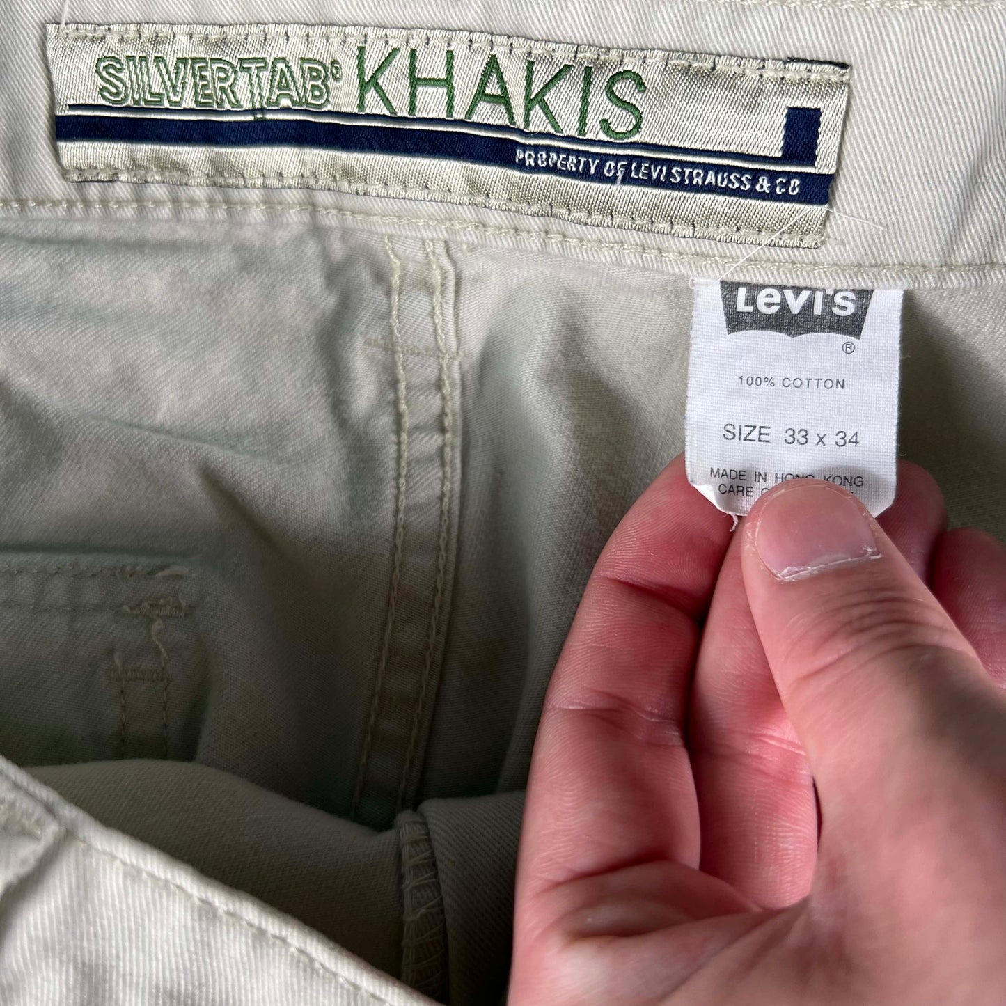 90s Levi's Silvertab Khakis Baggy Cargo Pants- 34x32