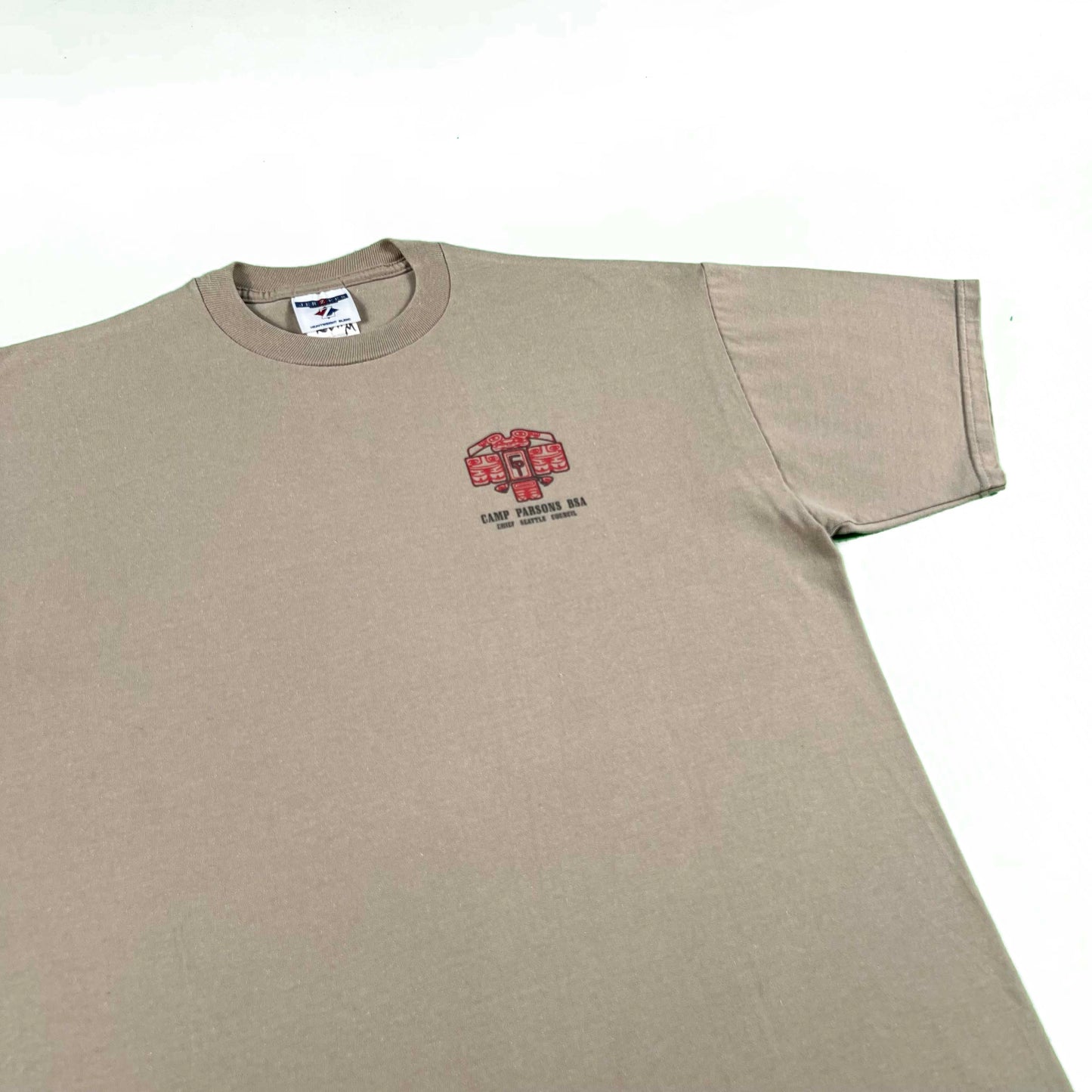 90s Boy Scouts Camp Parsons Seattle Art Tee- L